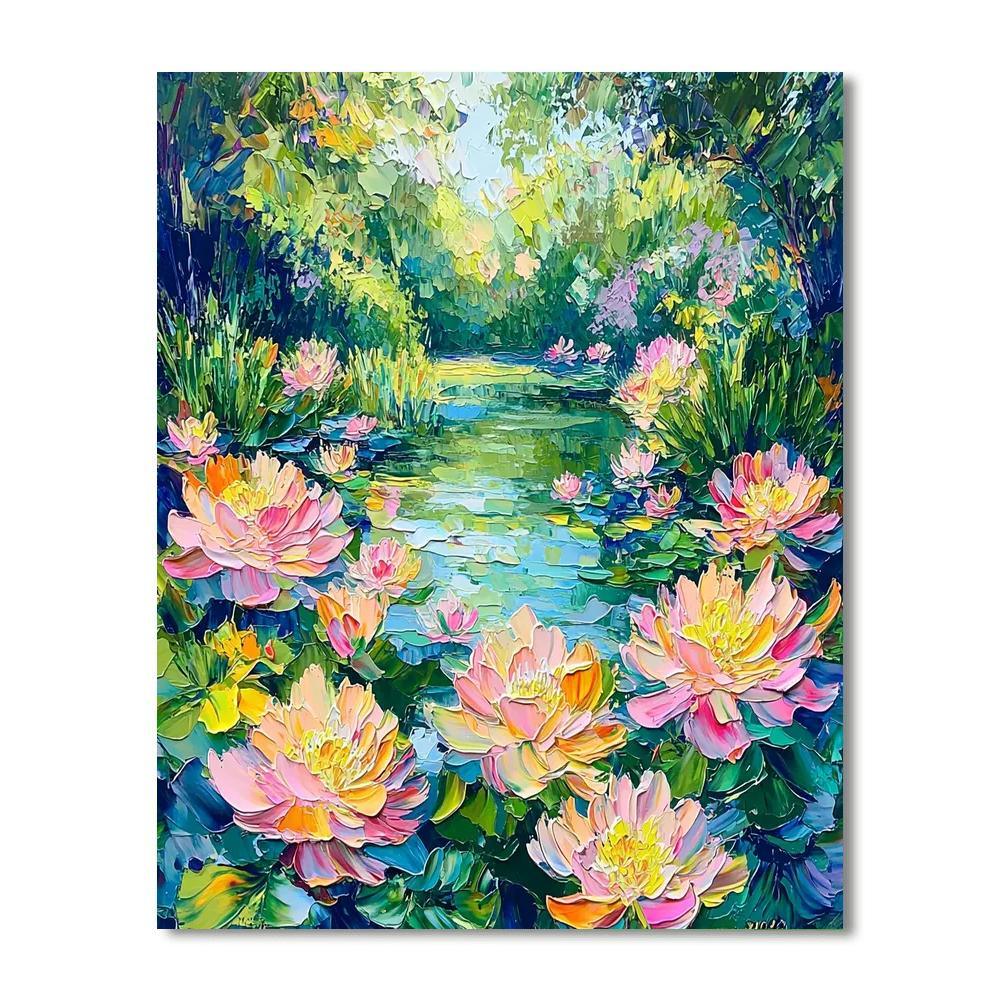 Monet Inspired Serene Garden  DIY Paint By Numbers