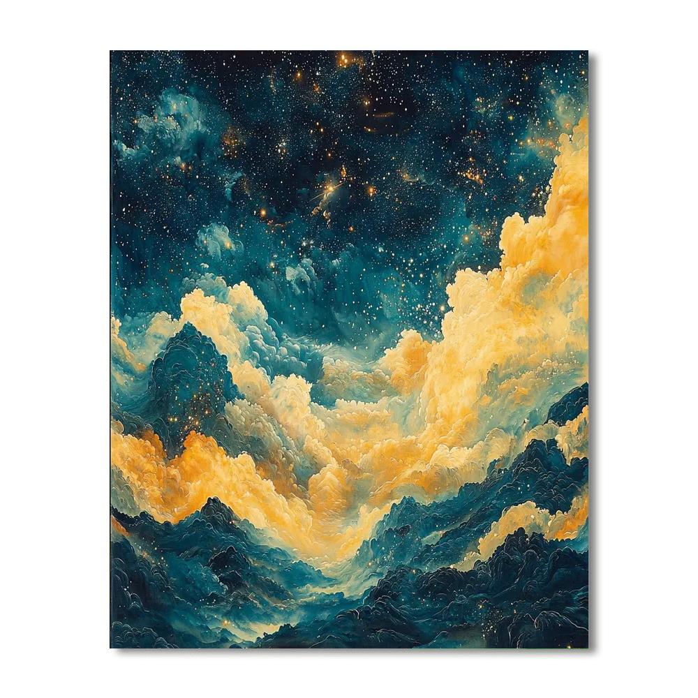 Zhao Mengfu Inspired Embrace Of Celestial Calm  Paint By Number