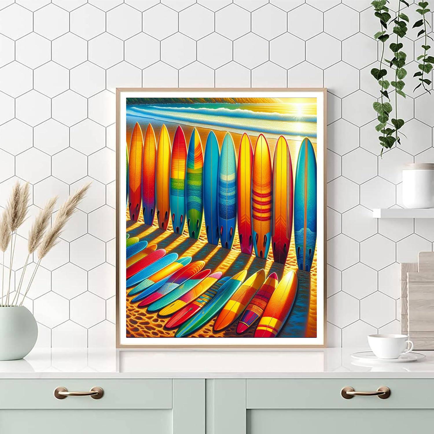 Colorful Surfboard Collection Paint By Numbers