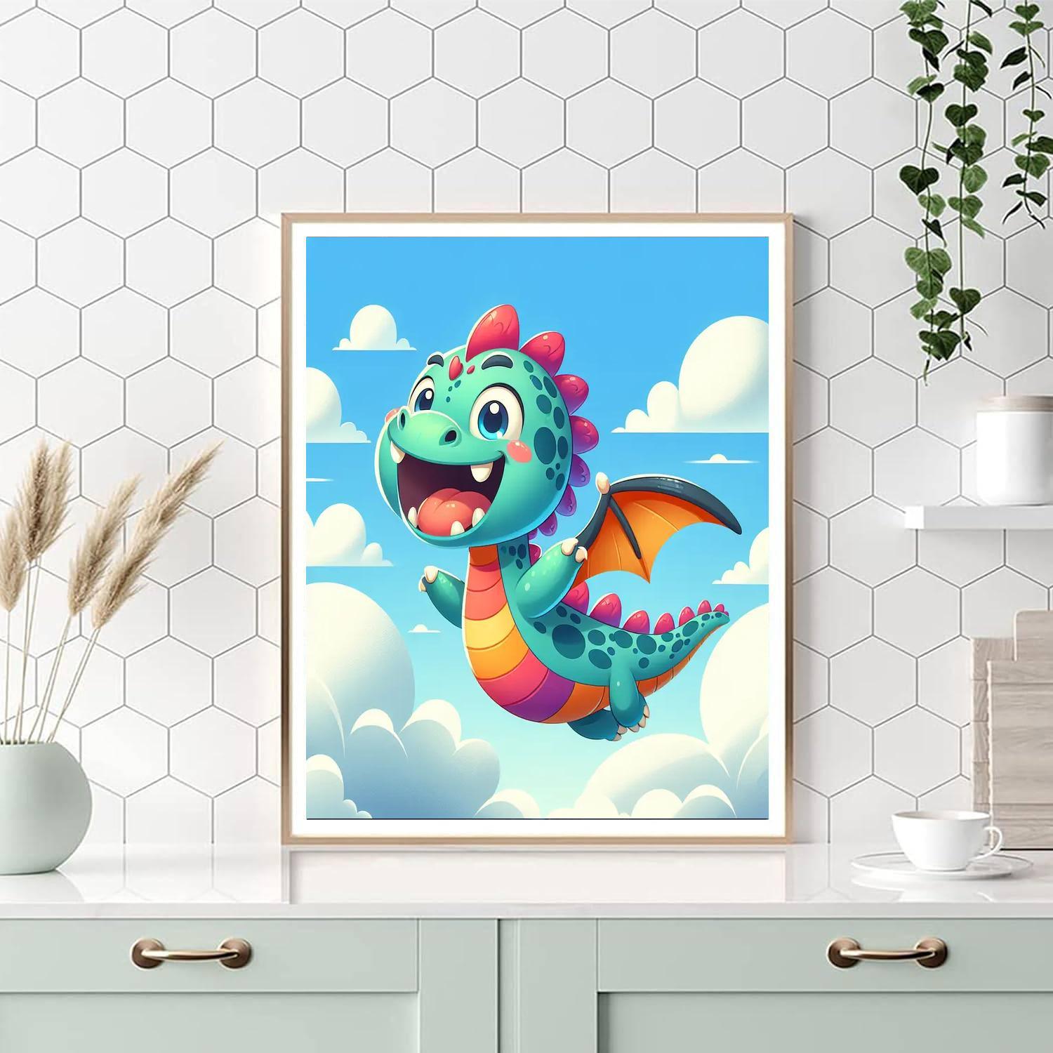 Silly Dragon Painting By Numbers Kit