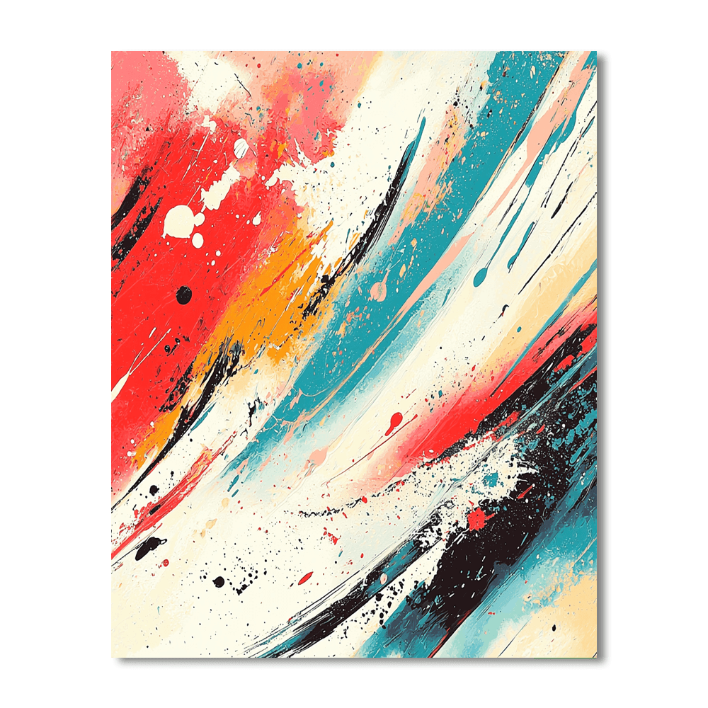 Jackson Pollock Inspired Whirlwind Of Color  Paint By Numbers Art