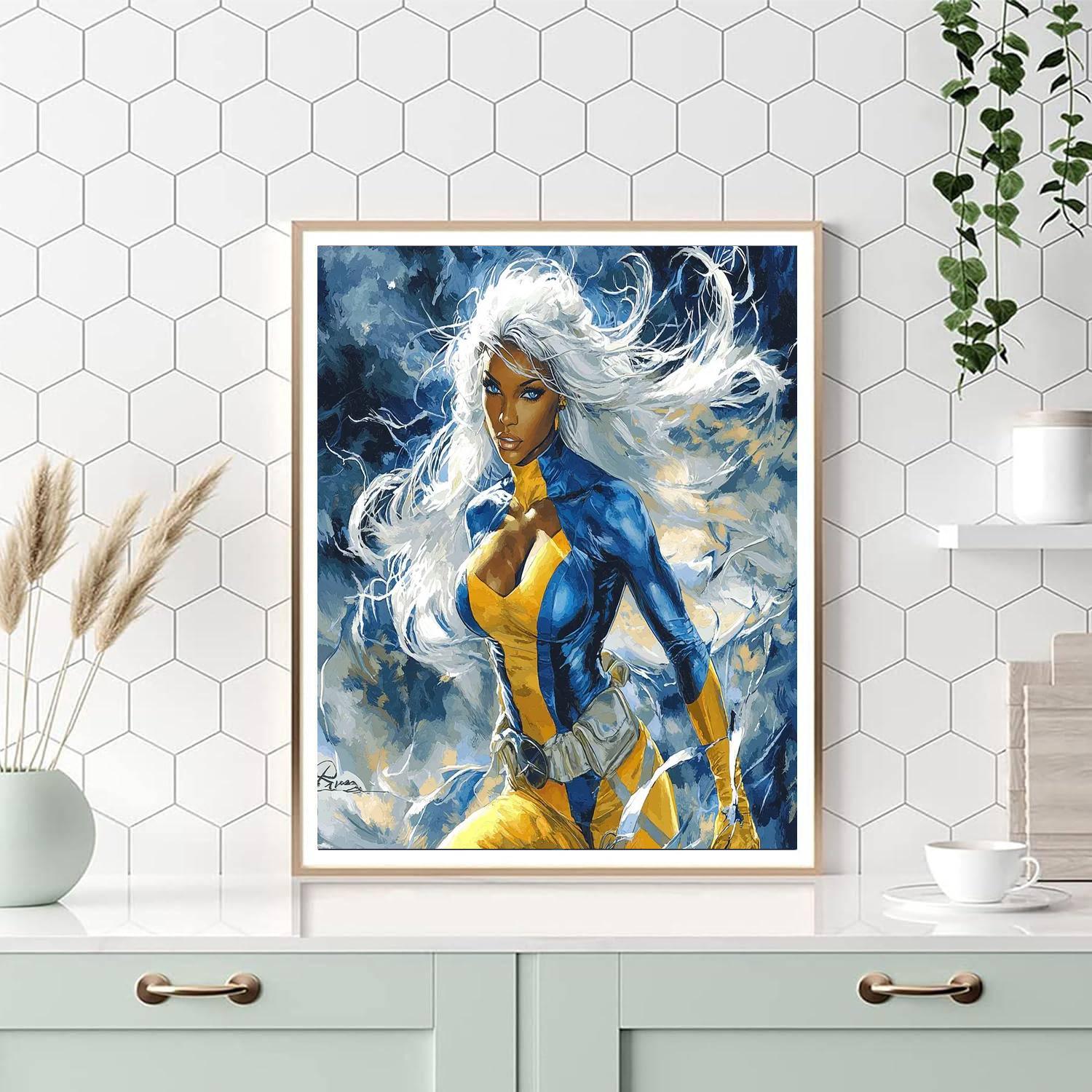 Halle Berry: The Unbreakable Spirit Of Storm Numbered Painting Kits