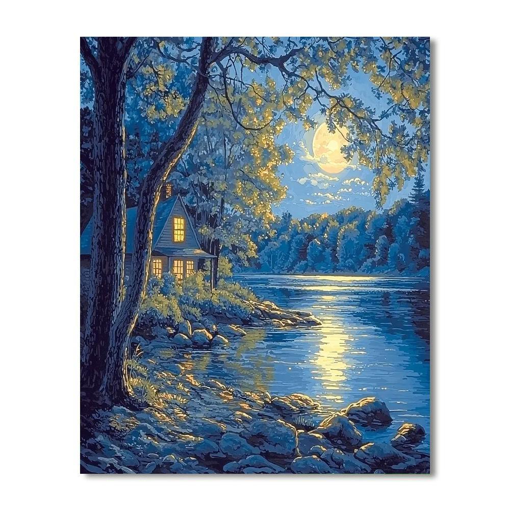 Edward Hopper Inspired Nocturnal Glow  Painting By Numbers Kit
