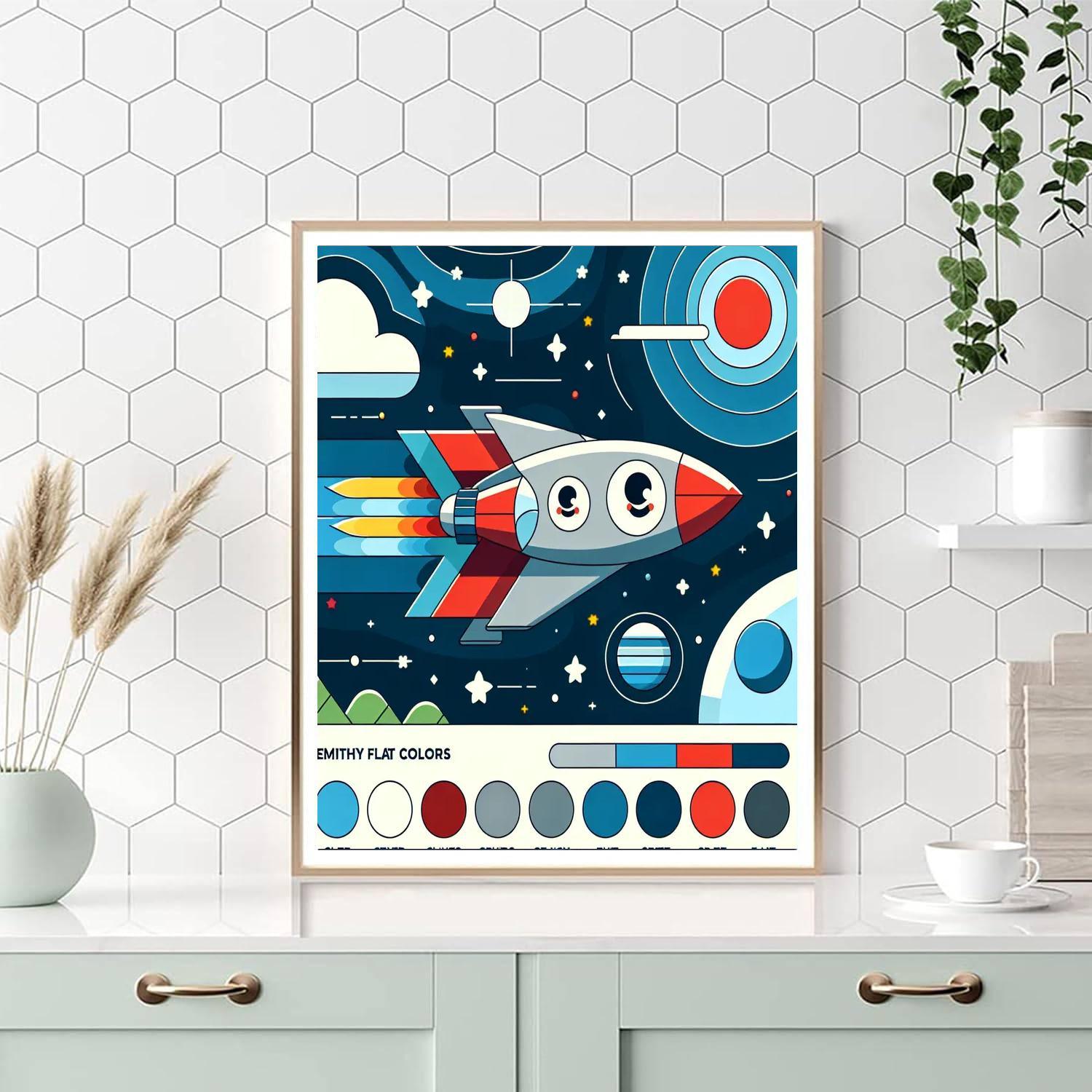 Galactic Starship Journey Paint By Number
