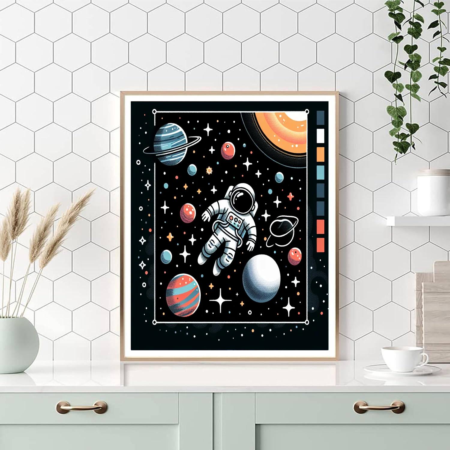 Astronaut's Adventure Painting Number Kit