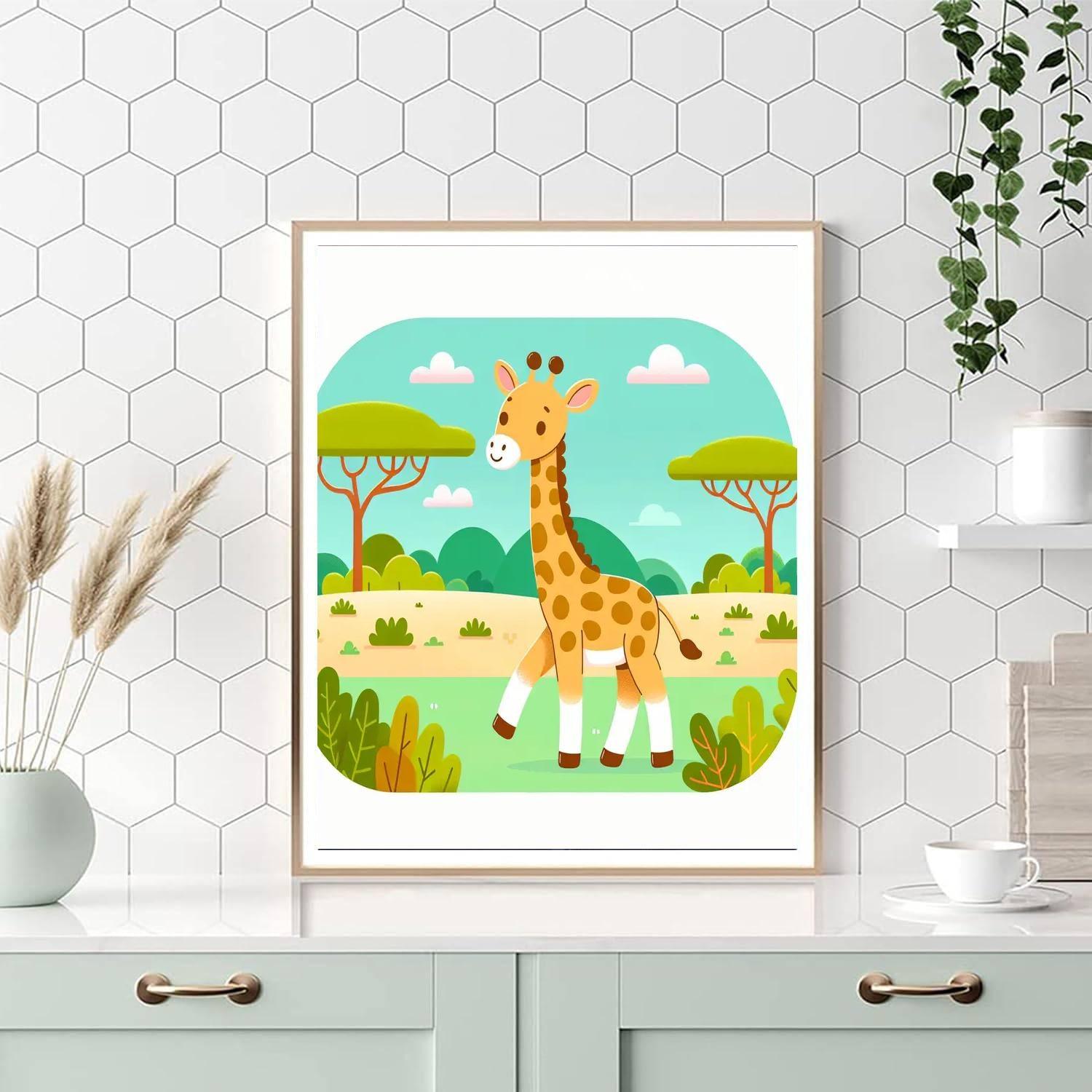 Gigantic Giraffe Adventure Painting Number Kit
