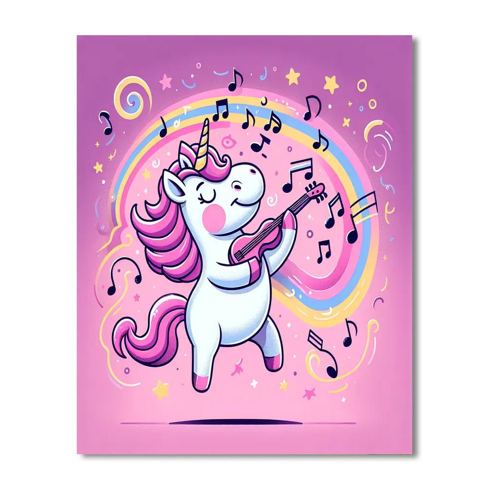 Musical Unicorn Painting Number Kit