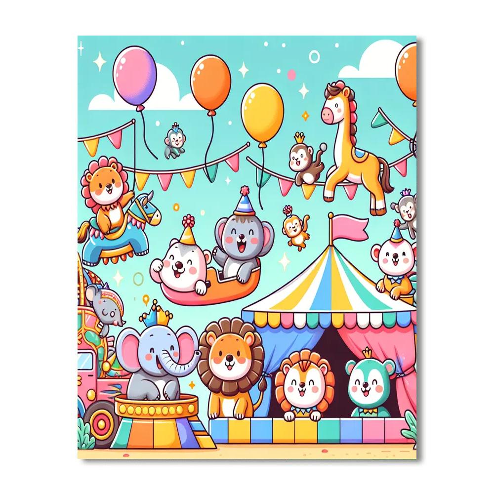 Animal Carnival Number Painting