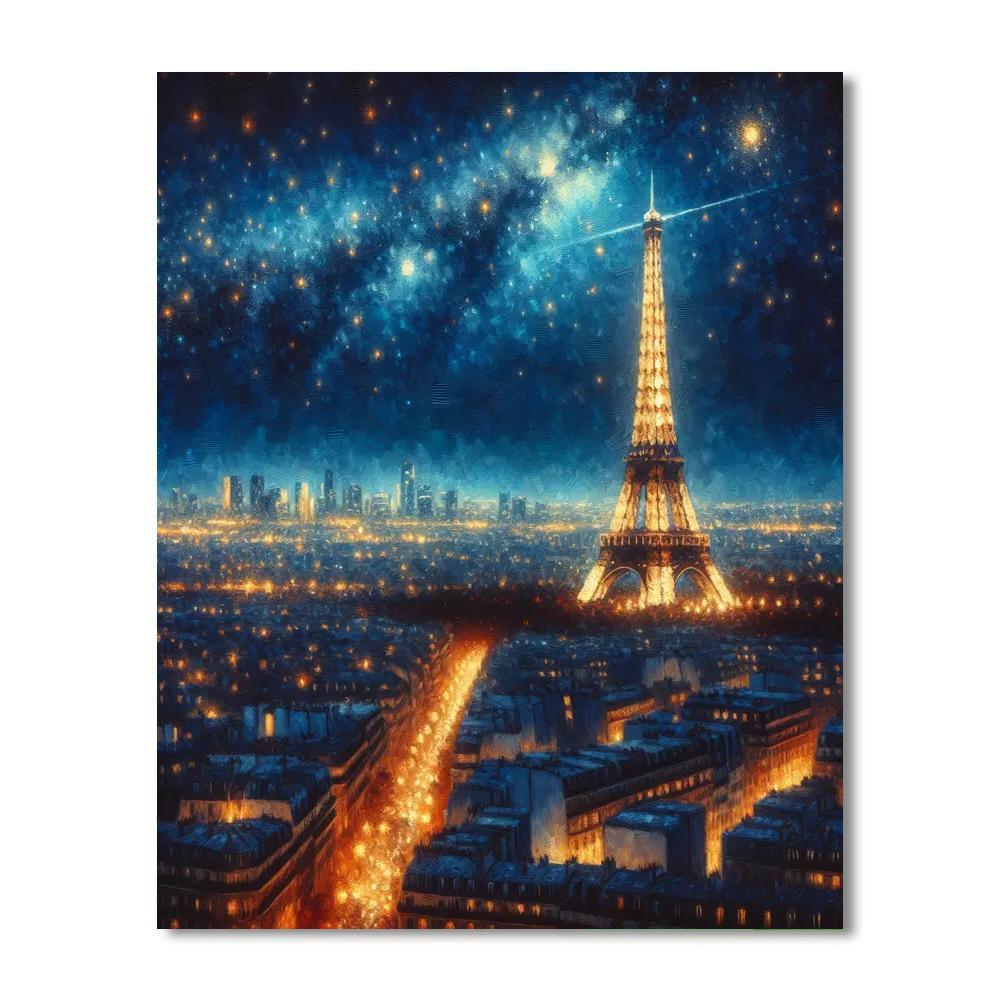 Magical Night In Paris Paint By Color