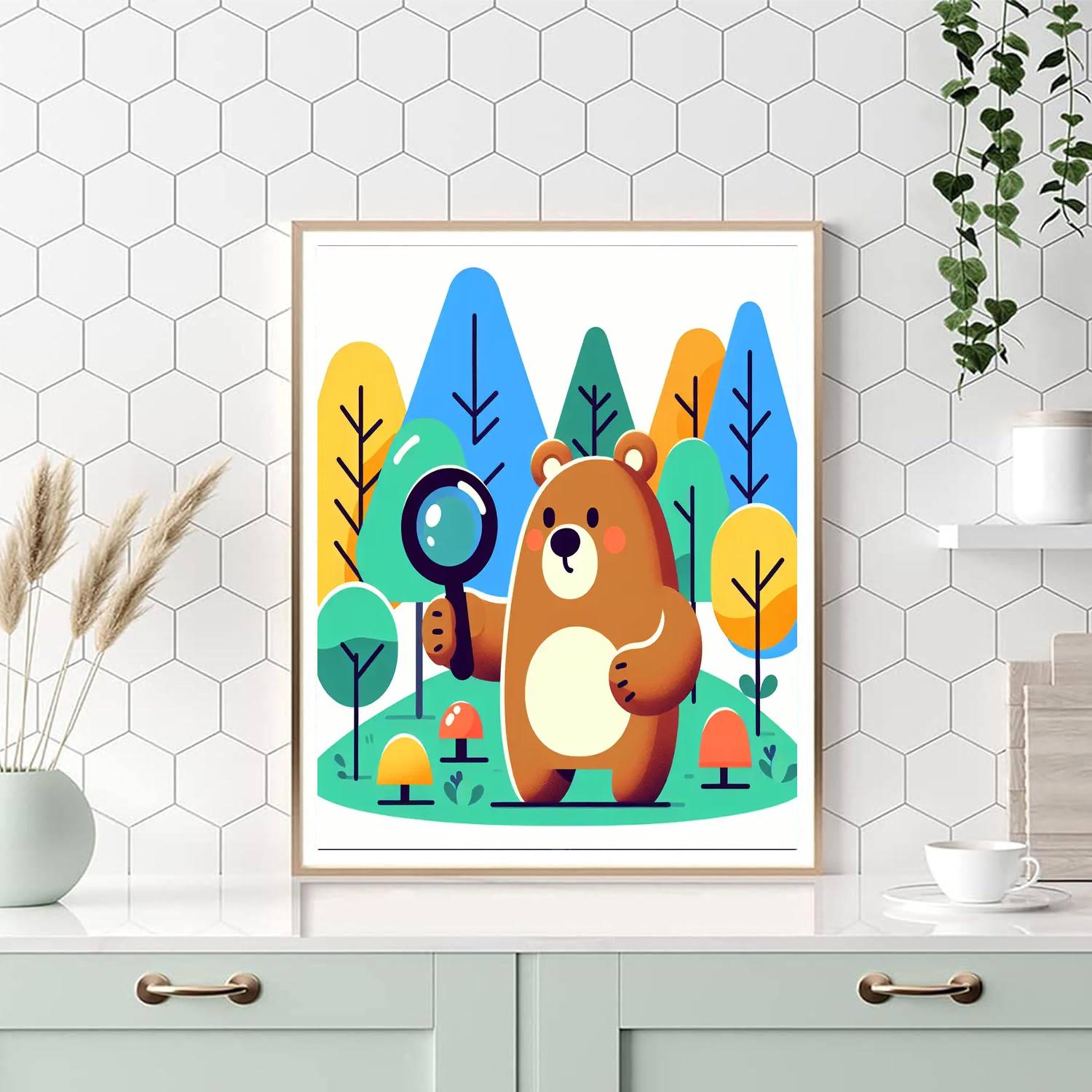 Eco Explorer Bear Number Painting
