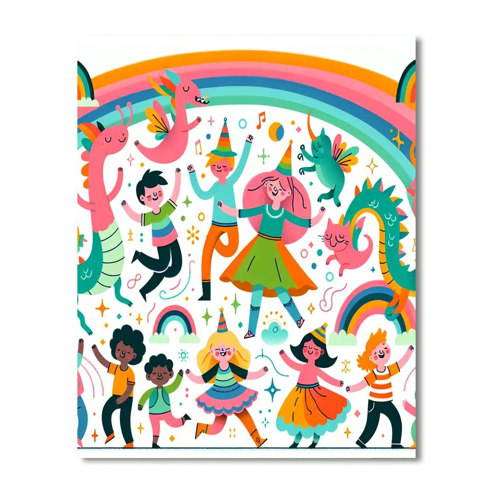 Rainbow Magic Land Paint By Color