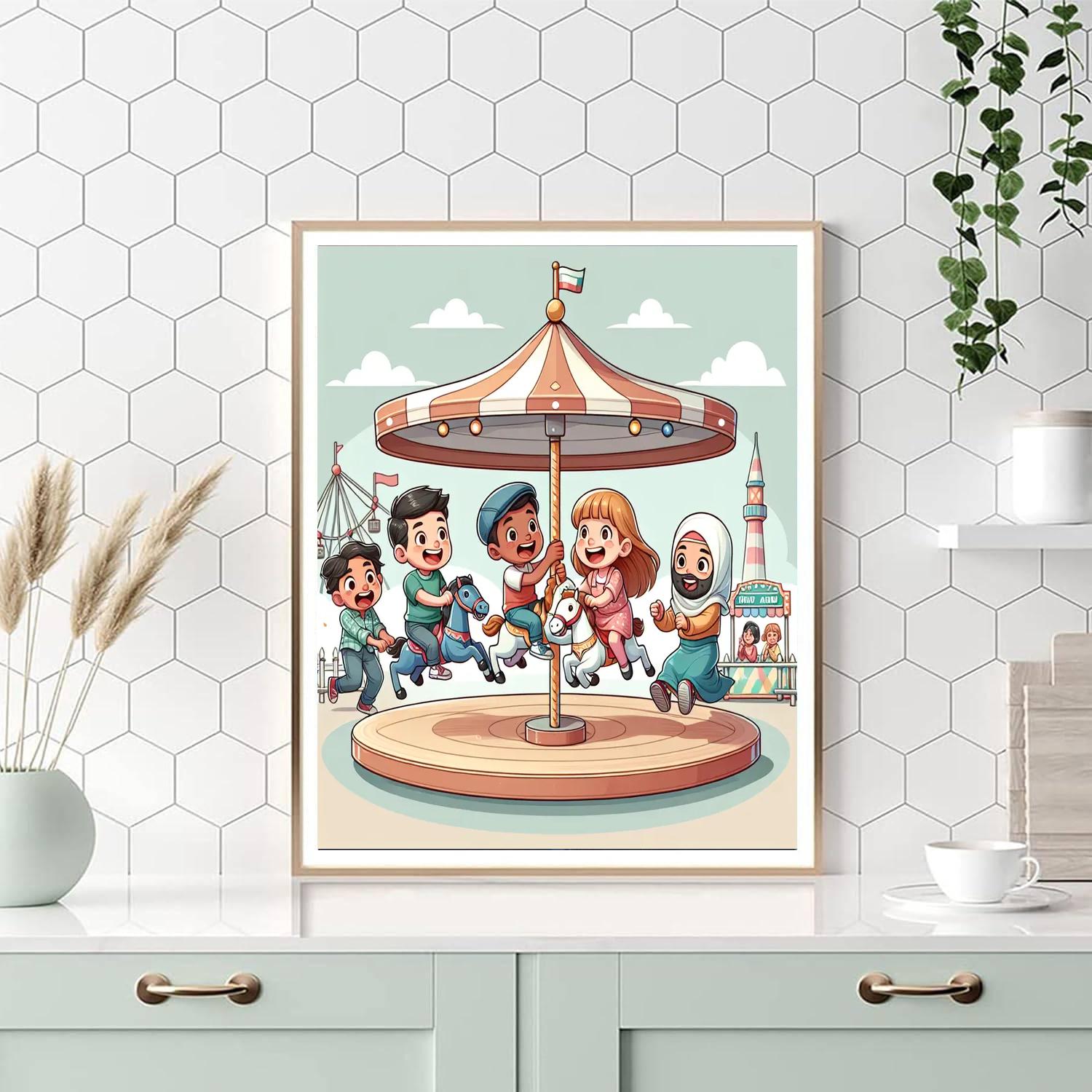 Fanciful Fairground Fun Numbered Painting Kits