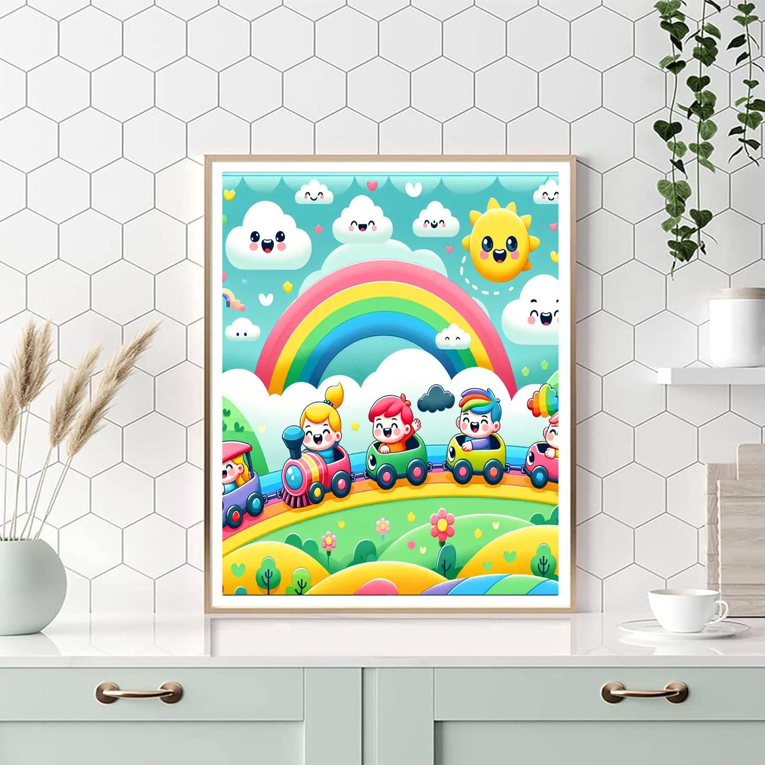 Adventure On Rainbow Road Paint By Numbers Art