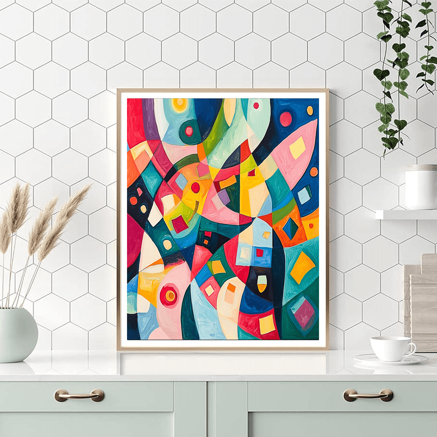 Wassily Kandinsky Inspired Playful Abstract Dance  Painting By Numbers Kit