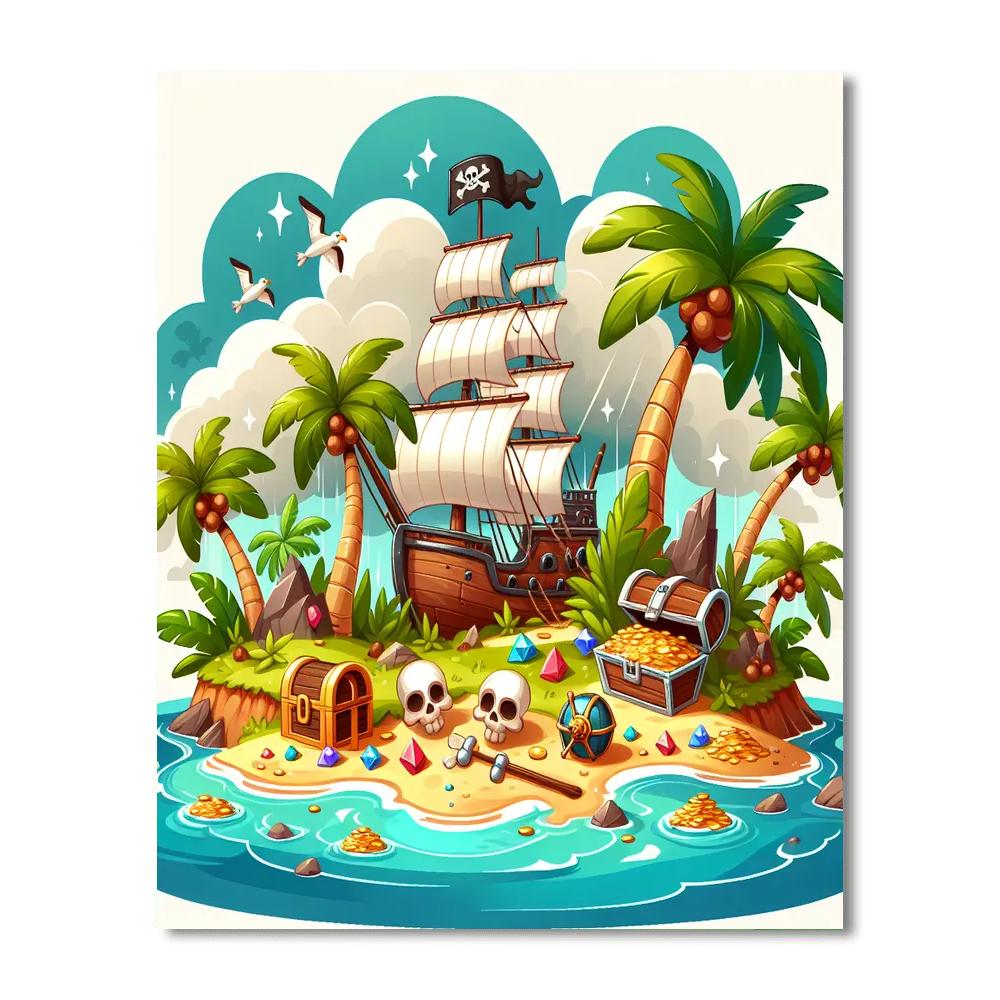 Pirate’s Island Escape Number Painting
