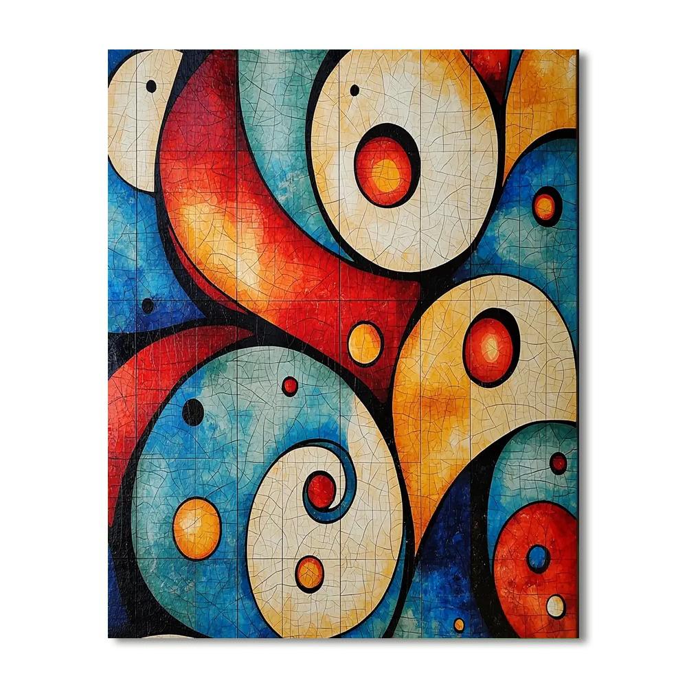 Joan Miró Inspired Whimsical Dreamsphere  Paint By Numbers Art