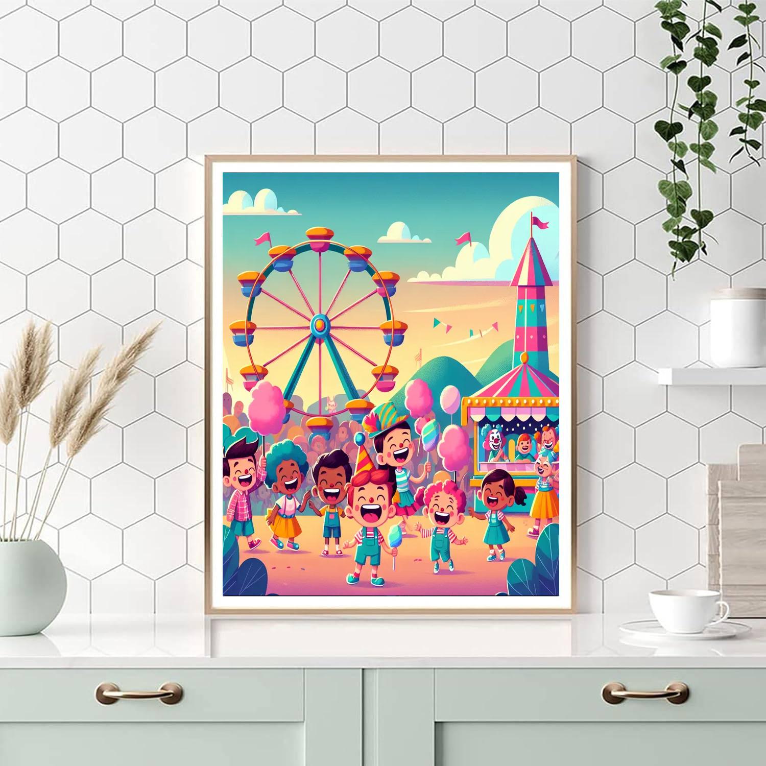 Fun Fair Festival Number Painting