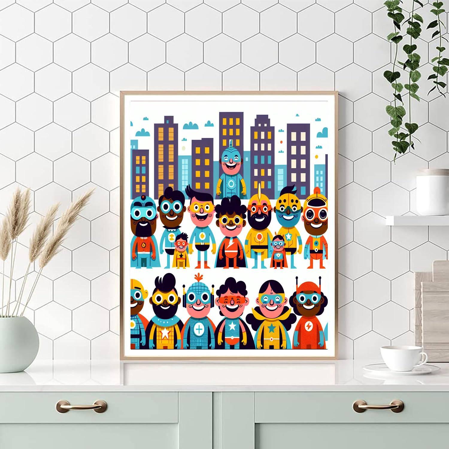 Silly Superheroes Squad Paint By Color