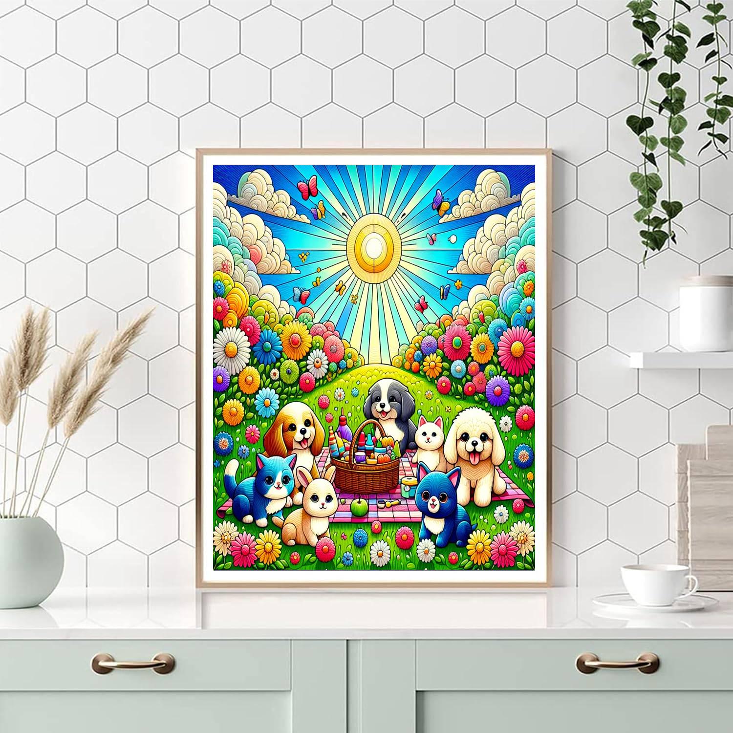 Cuddle Party At The Park Paint By Numbers Kits