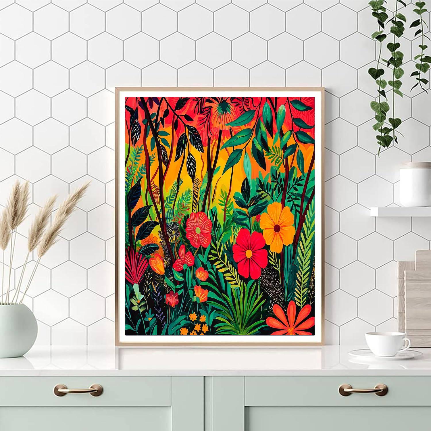 Frida Kahlo Inspired Nature's Resilience Symphony  Painting By Numbers Kit