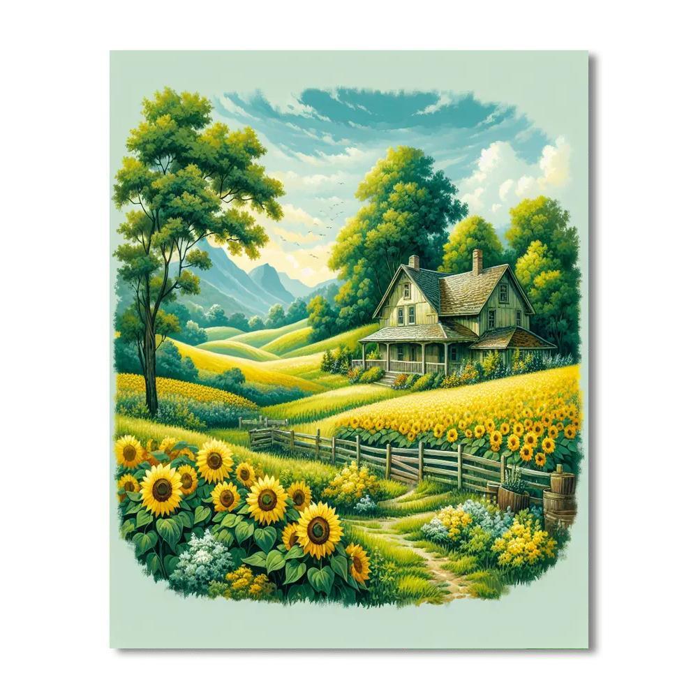 Charming Country Retreat Paint By Numbers Art