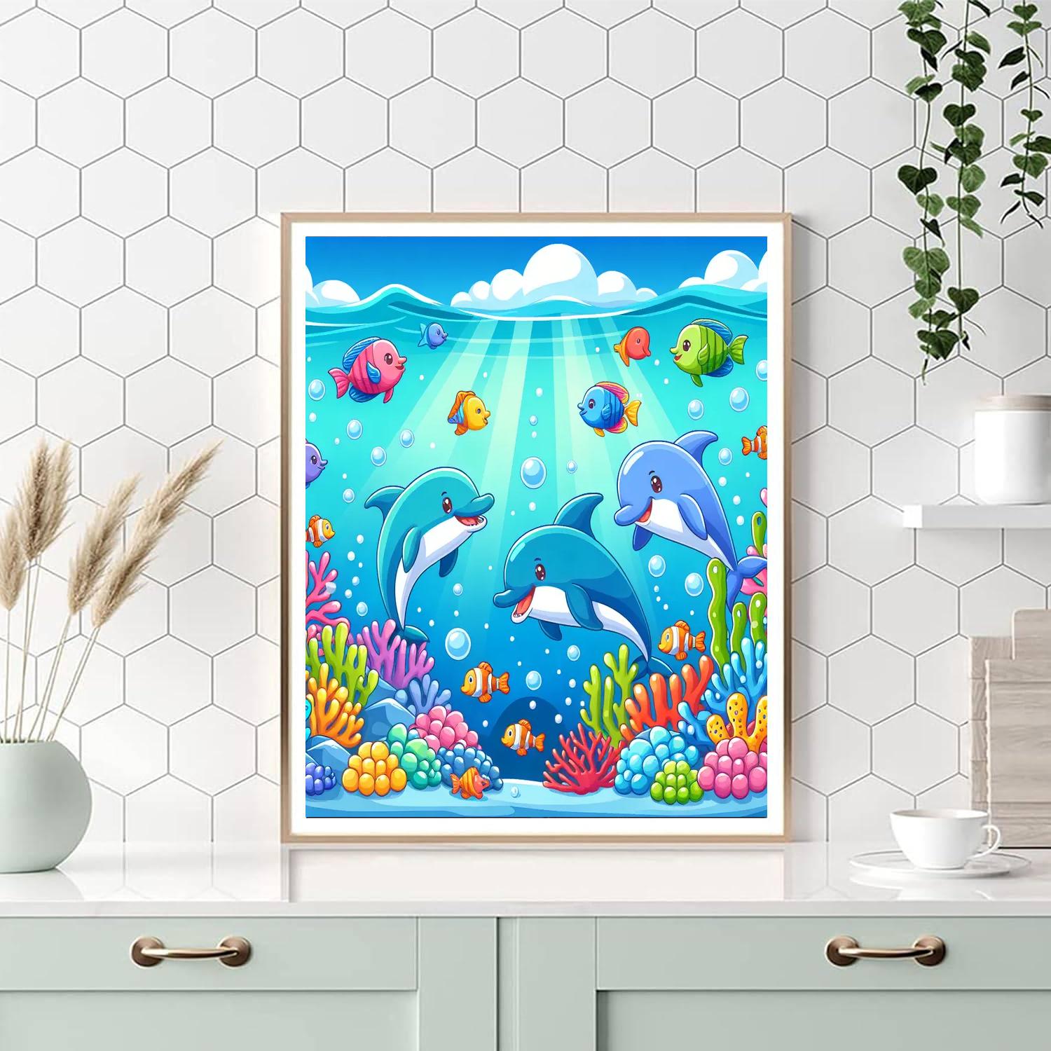 Cute Underwater Kingdom Numbered Painting Kits