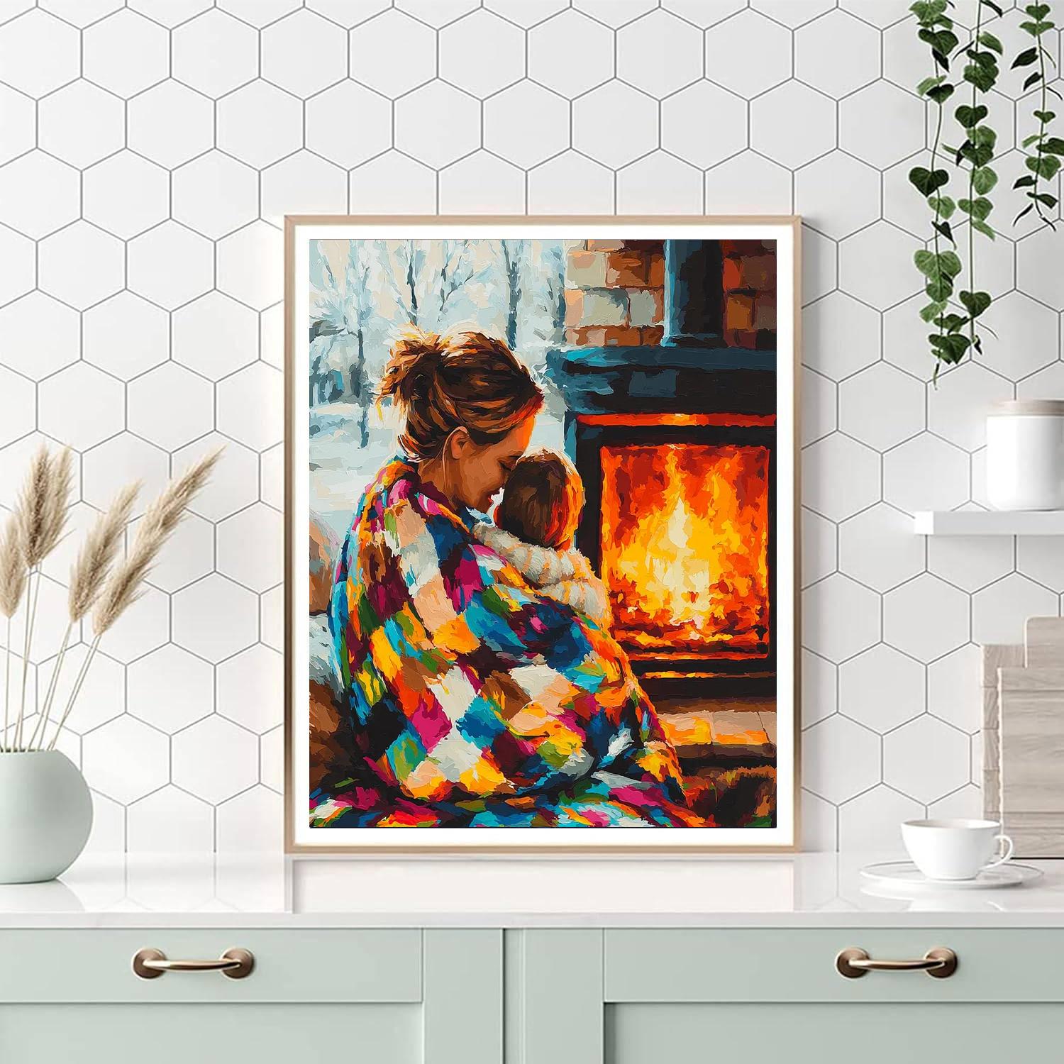 Warm Winter Snuggles Paint By Number