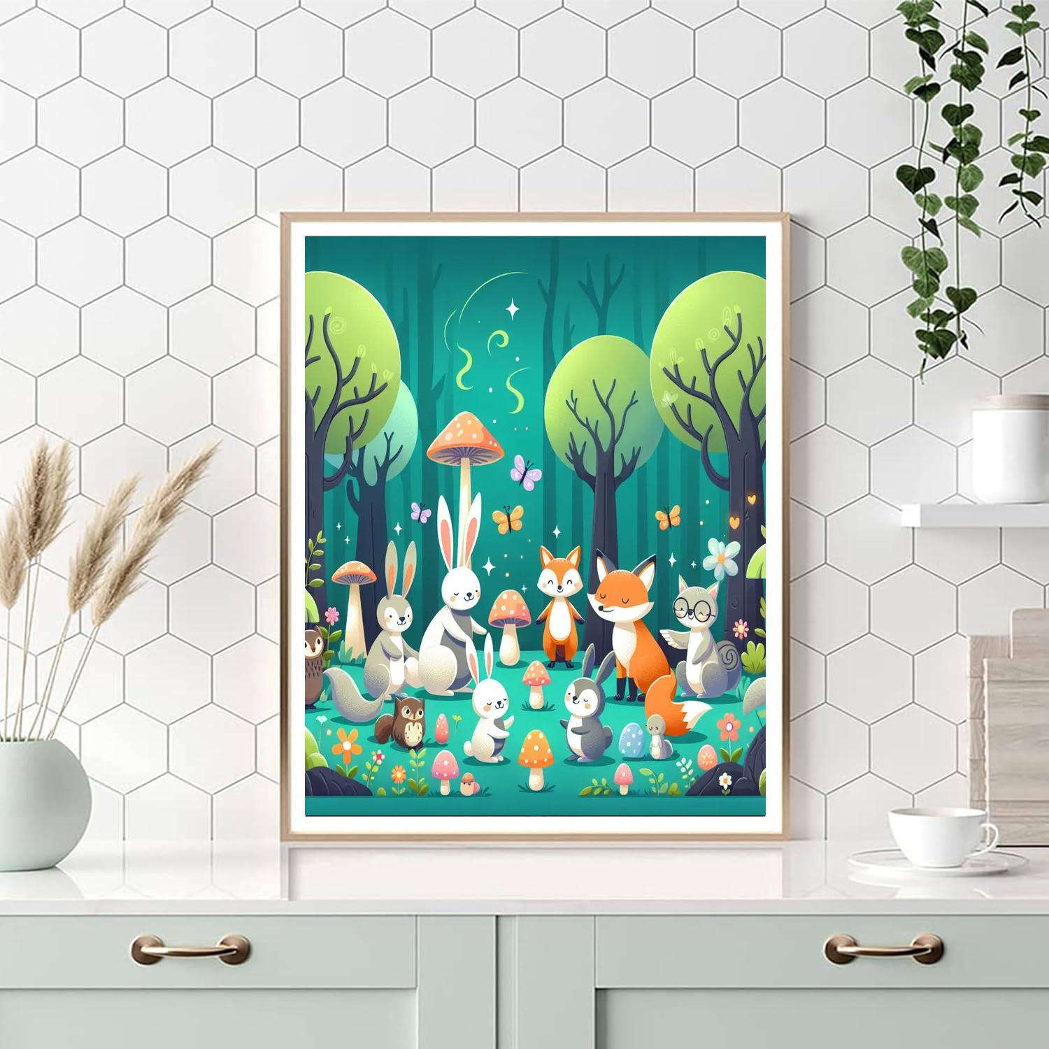 Whimsical Woodland Wander Paint By Numbers Art