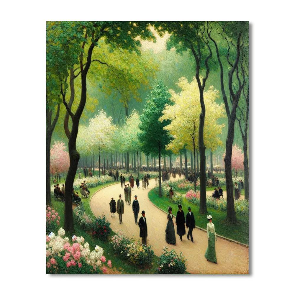 Impressionist Park Stroll Paint By Numbers Art