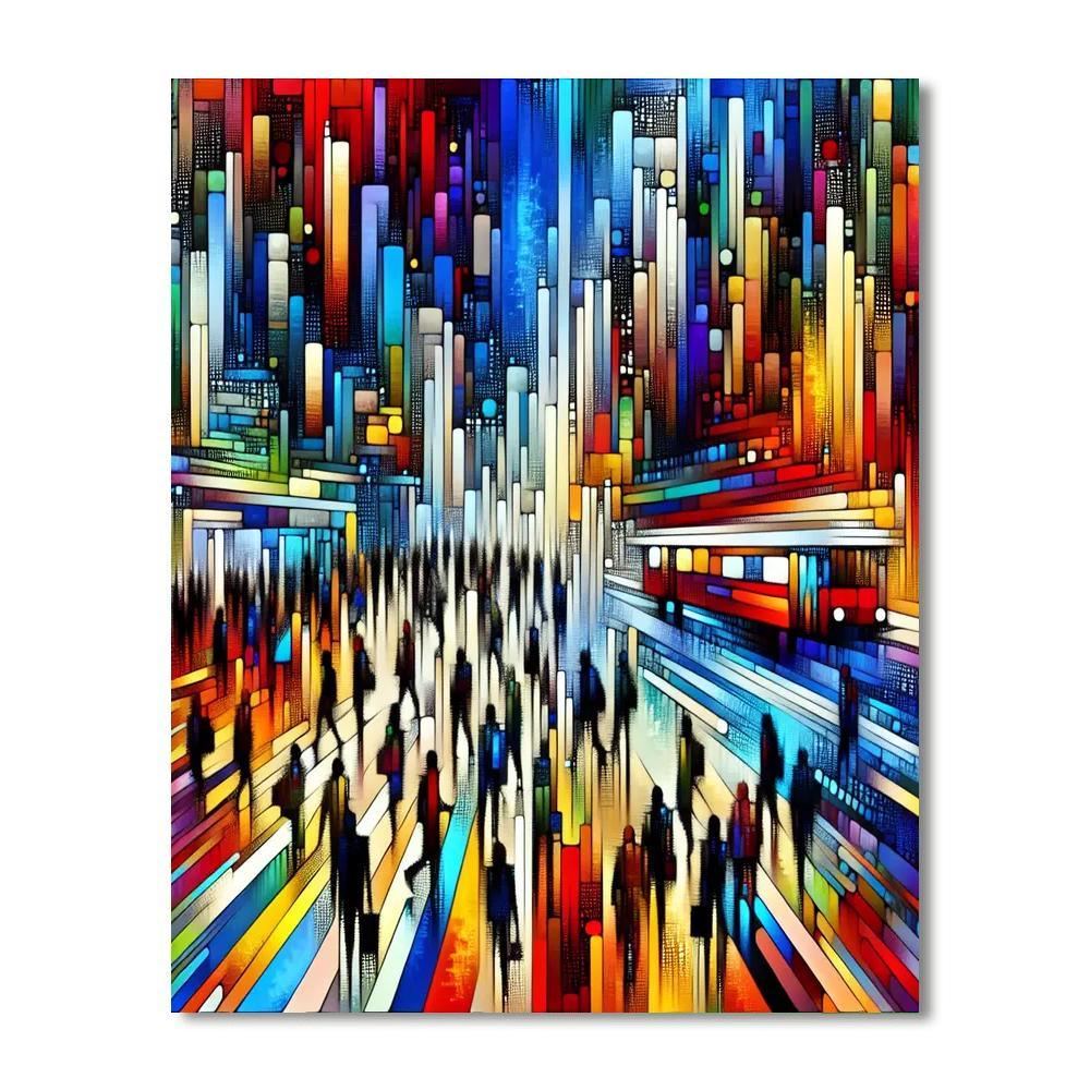 Artistic City Life Paint By Color