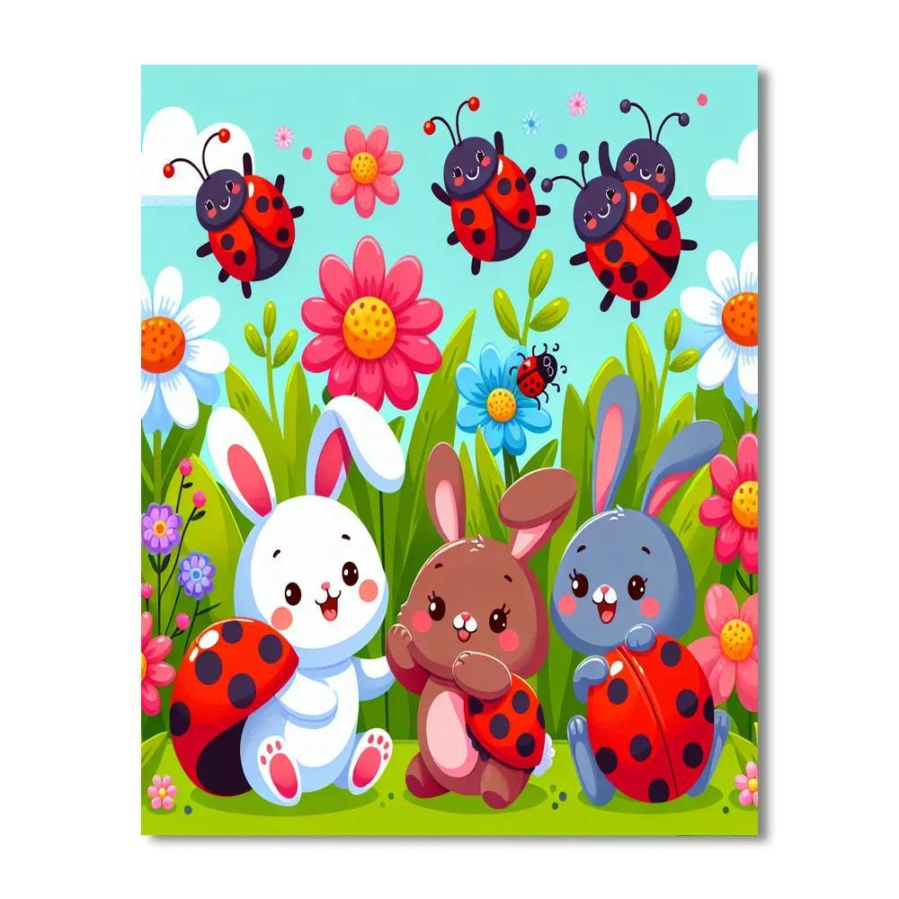 Cheerful Garden Creatures Painting By Numbers Kit
