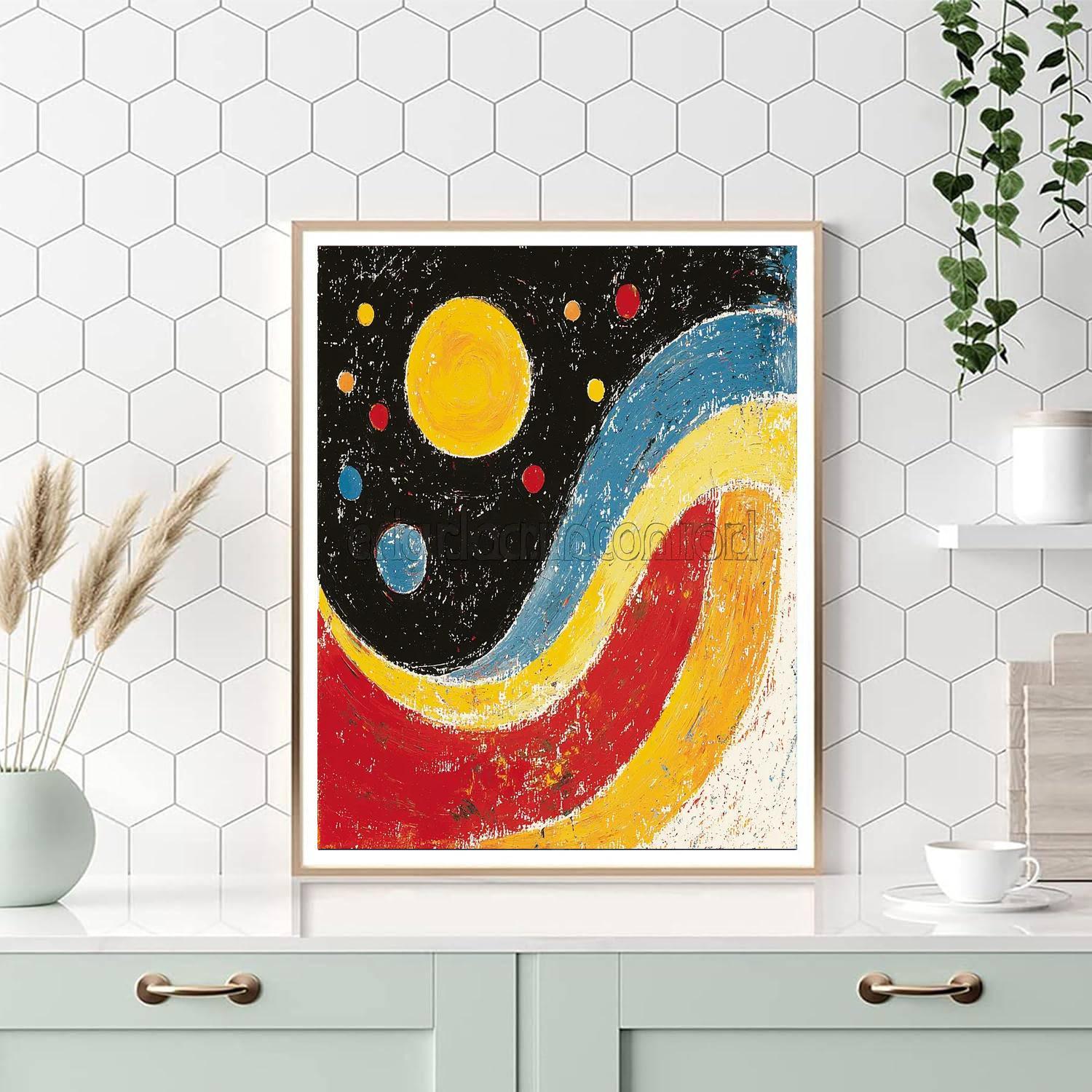 Joan Miró Inspired Cosmic Dance Of Planets  Painting By Numbers Kit