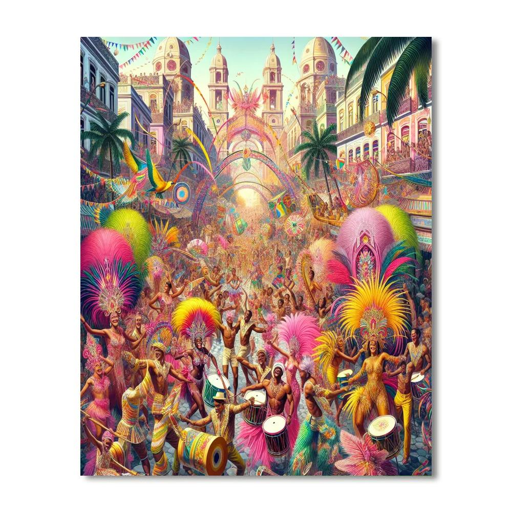 Carnival Of Bloco - Rio De Janeiro DIY Paint By Numbers