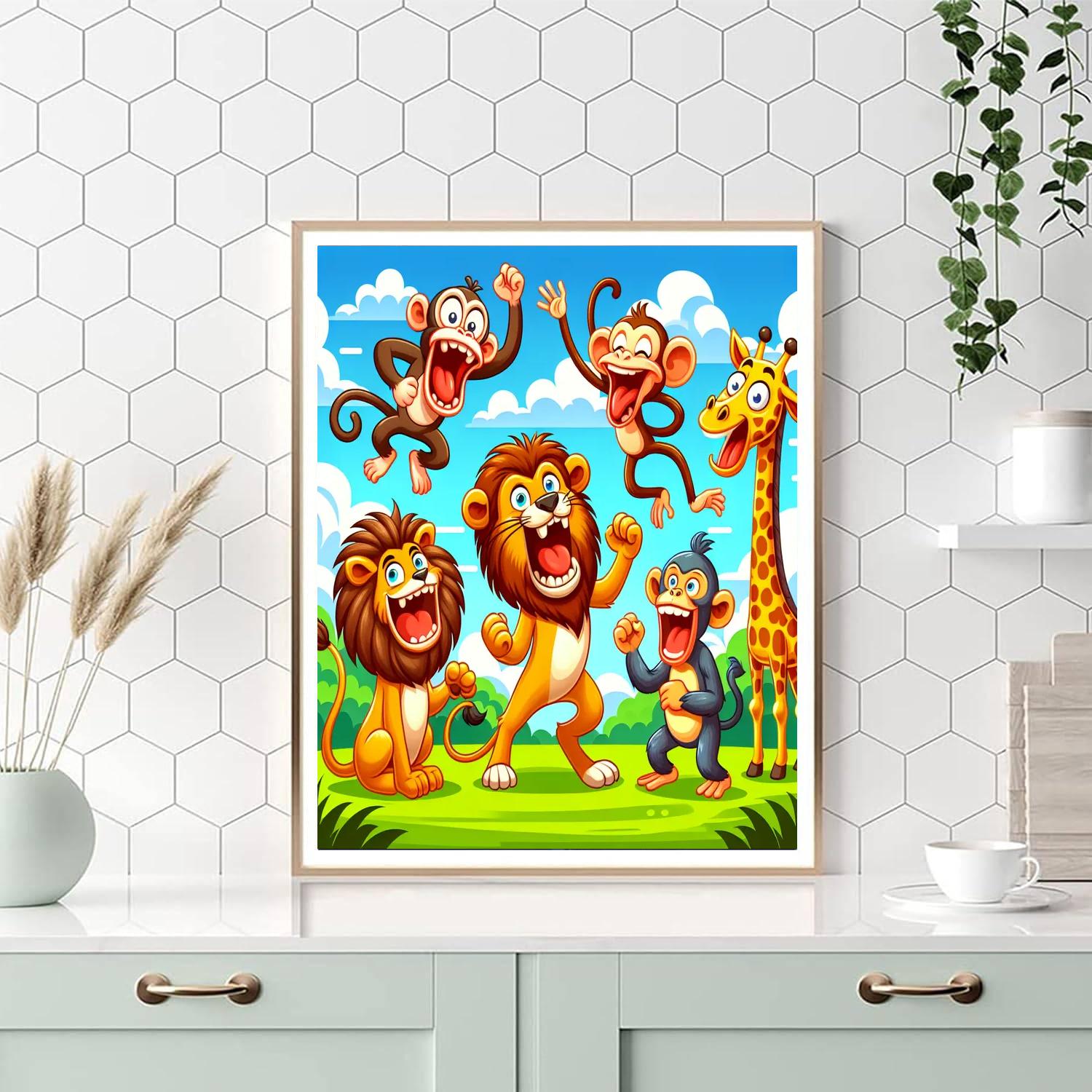 Funny Wild Animals Paint By Numbers