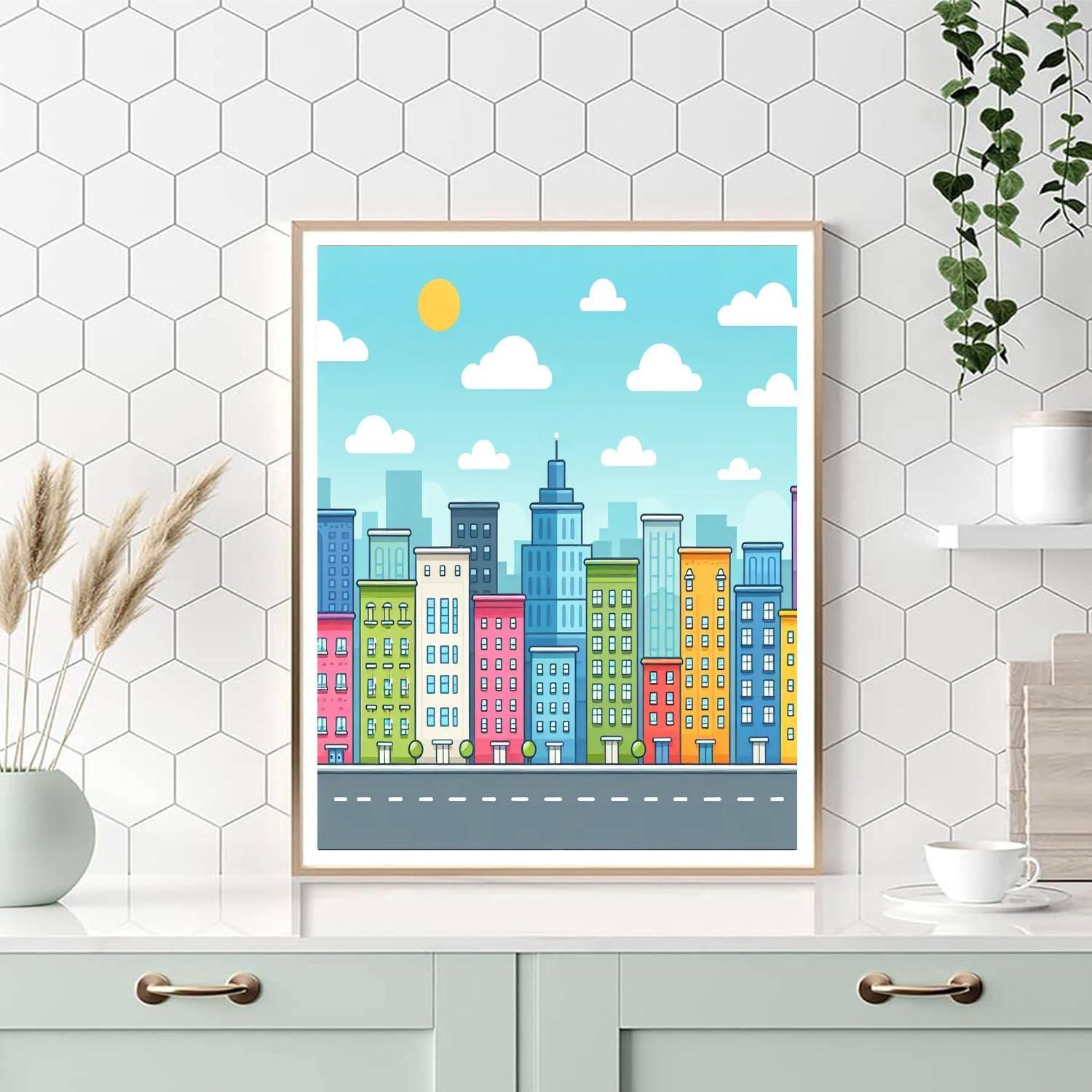Cityscape Builders Painting By Numbers Kit