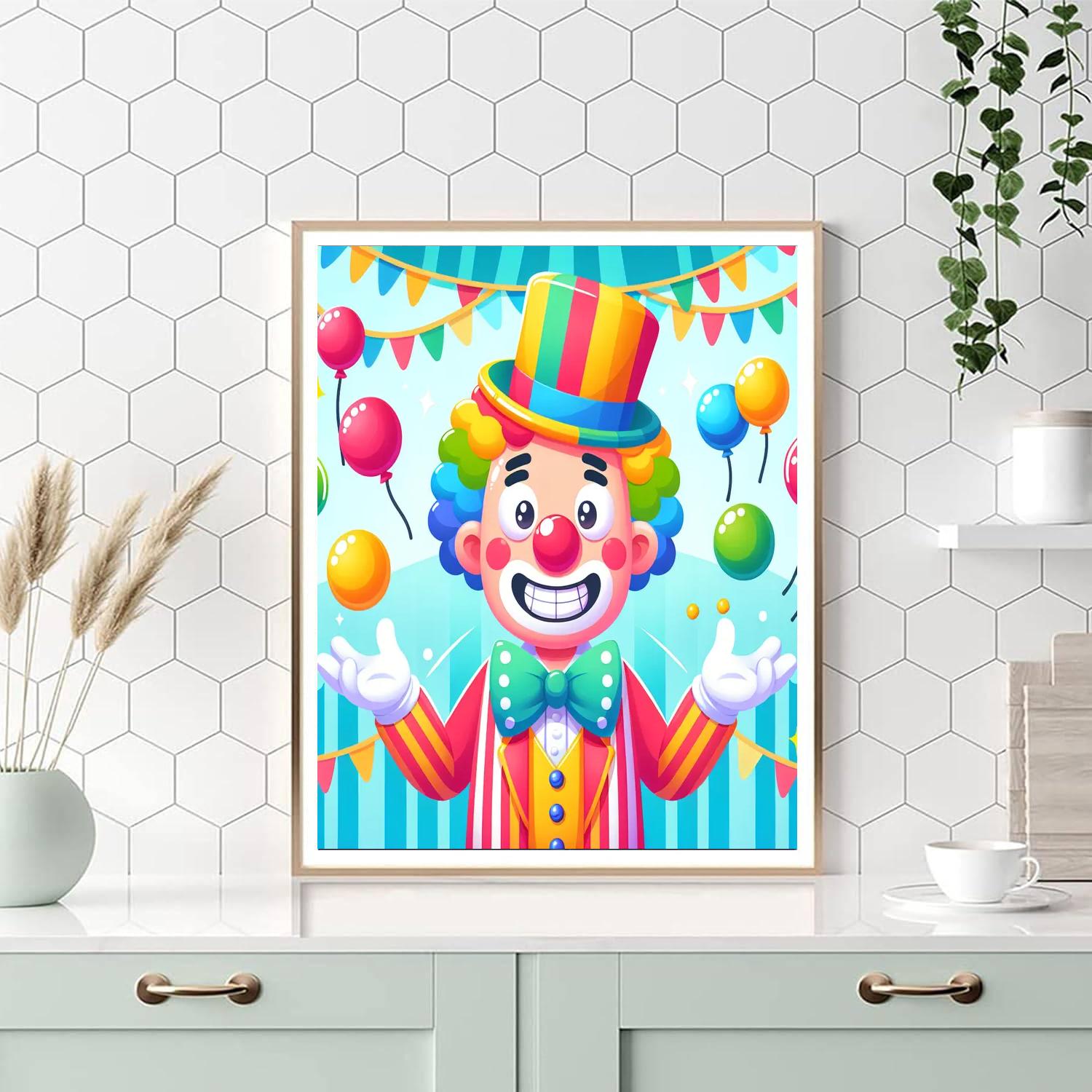 Charming Circus Clown Numbered Painting Kits
