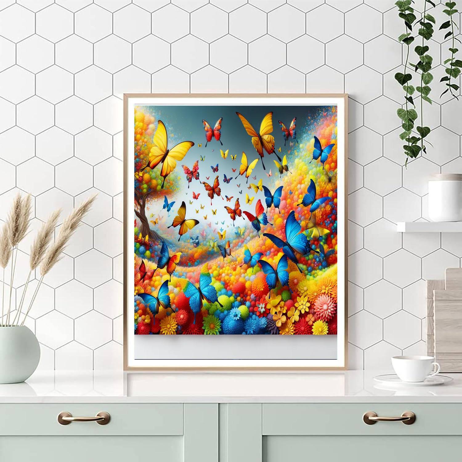 Surreal Fantasy Butterfly World Painting By Numbers Kit