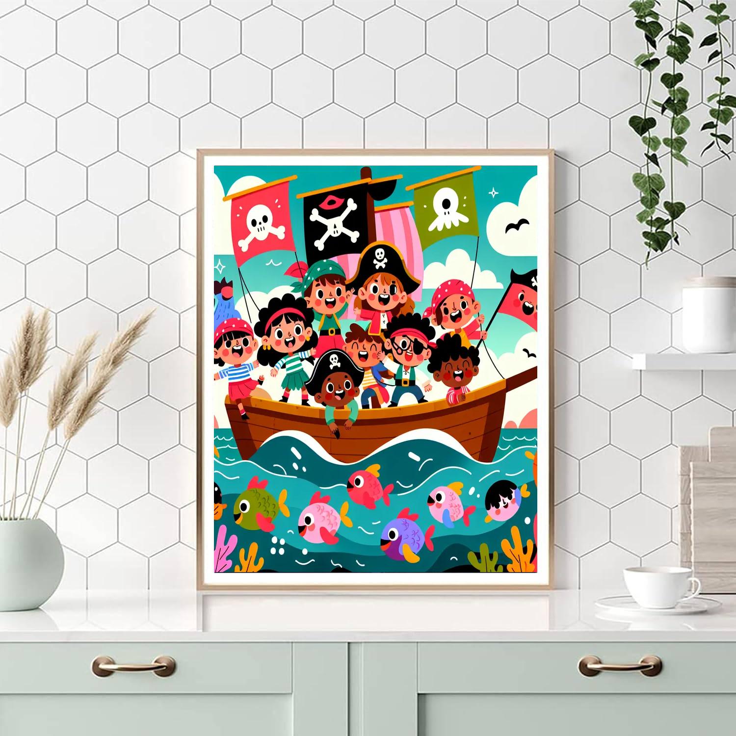 Sailing The Seas Of Imagination Number Painting