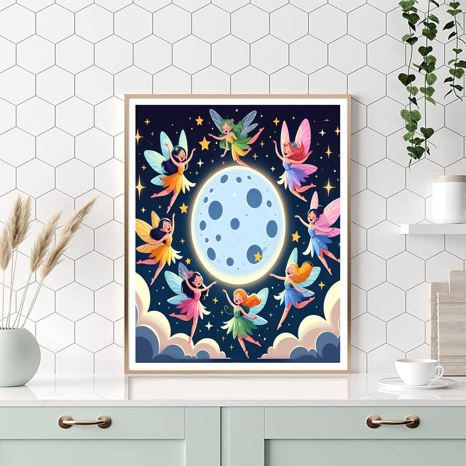 Mystical Night Fairies Painting Number Kit