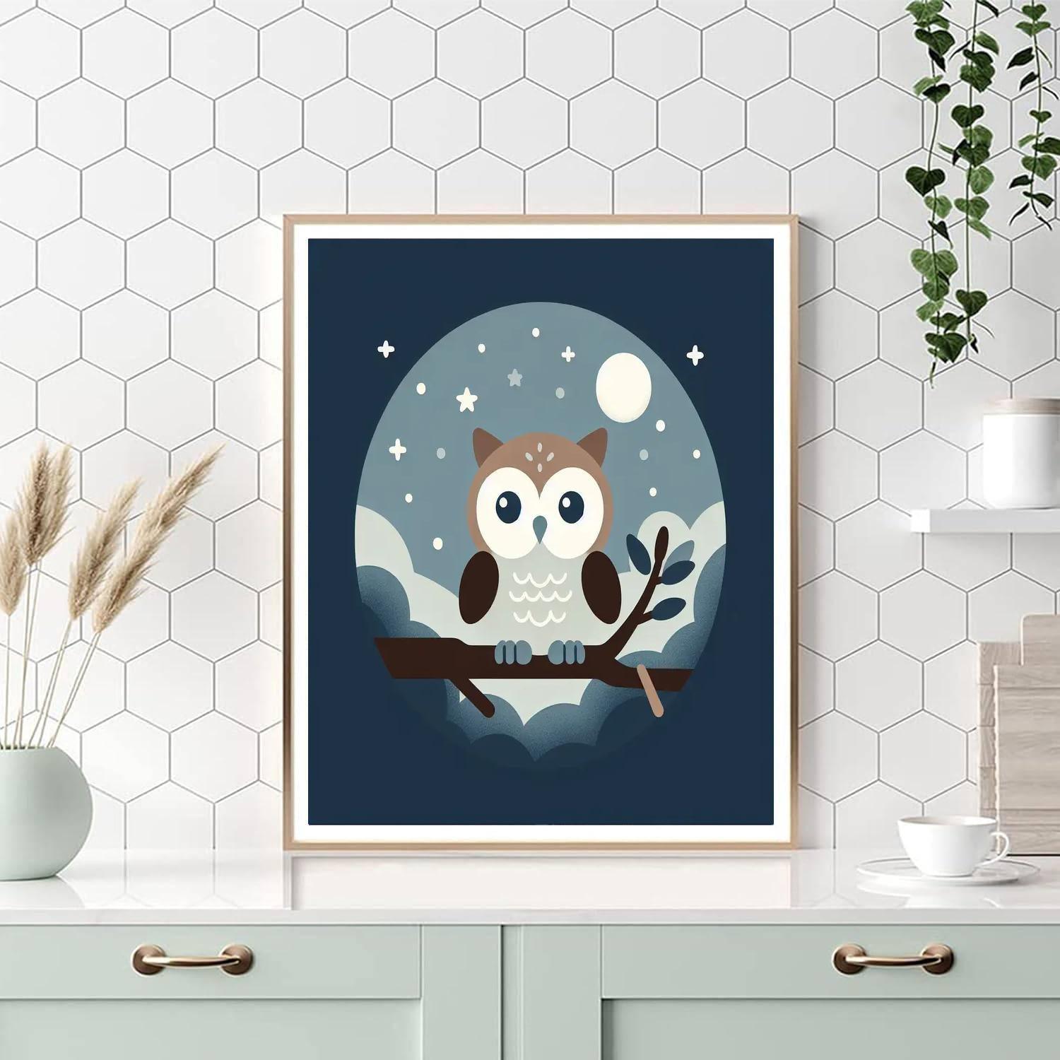 Moonlit Owl Watch Numbered Painting Kits