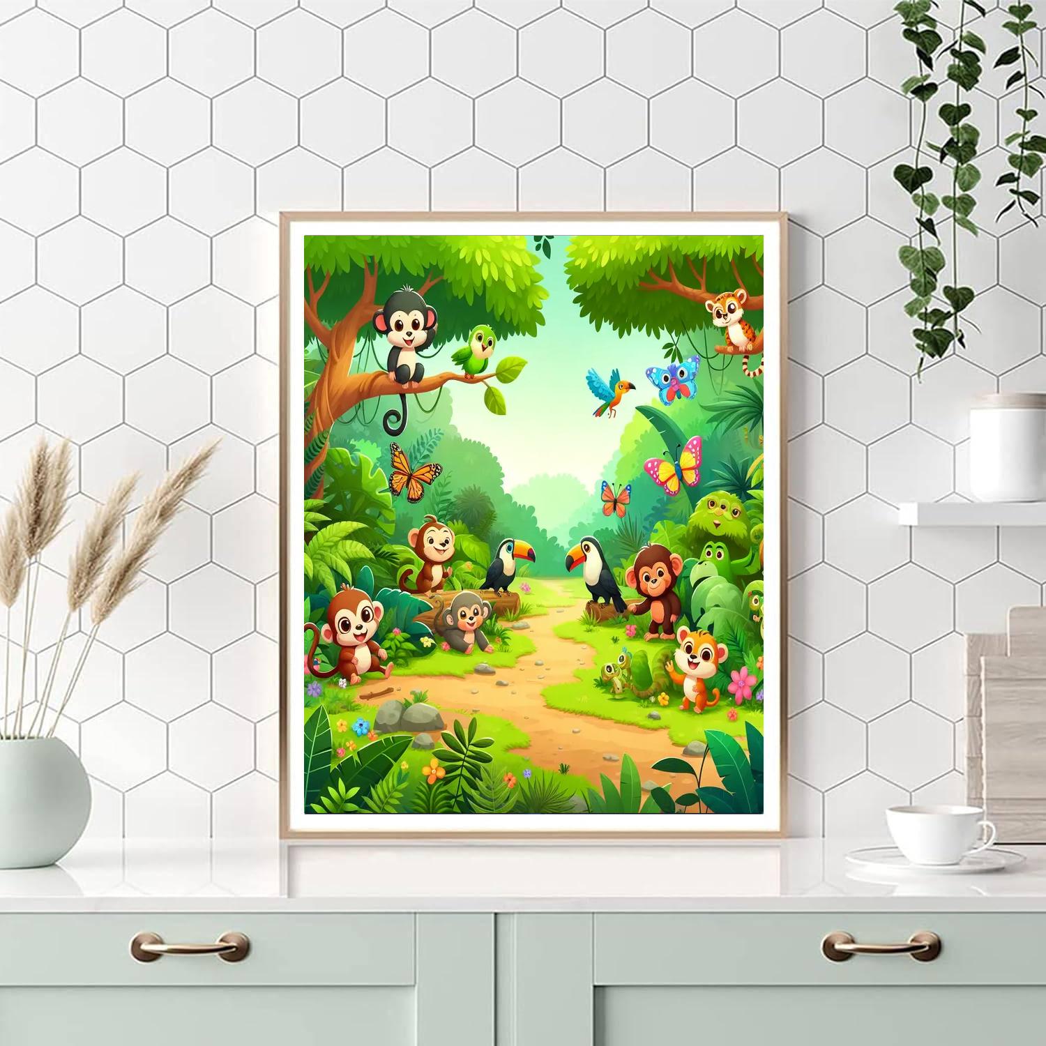 Adventures In The Rainforest Number Painting