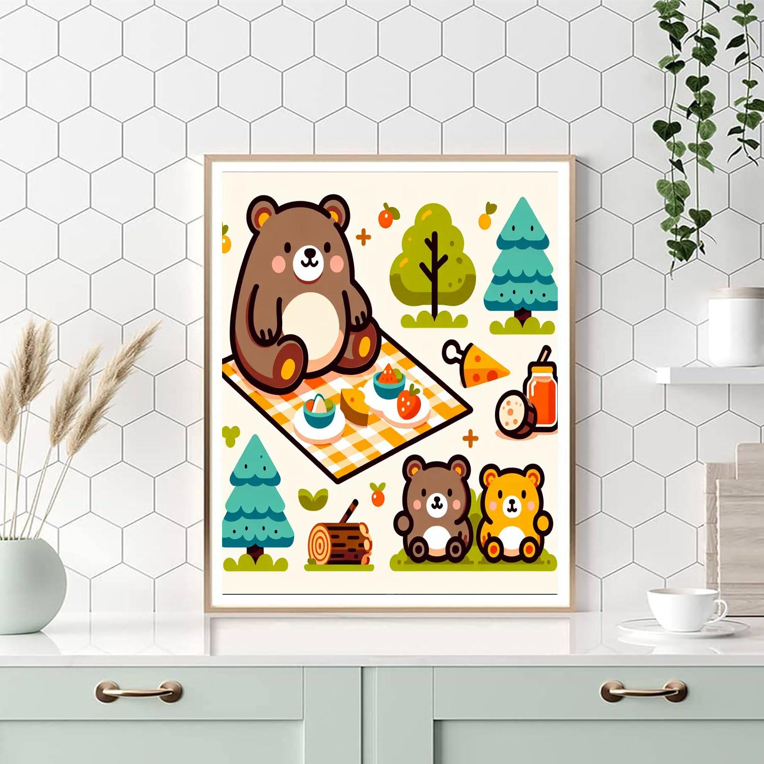 Bear's Forest Feast Paint By Numbers