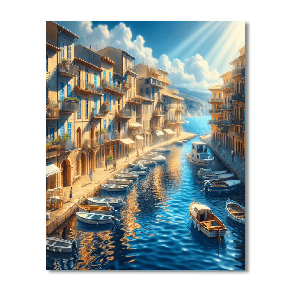 Mediterranean Harbor Paint By Number