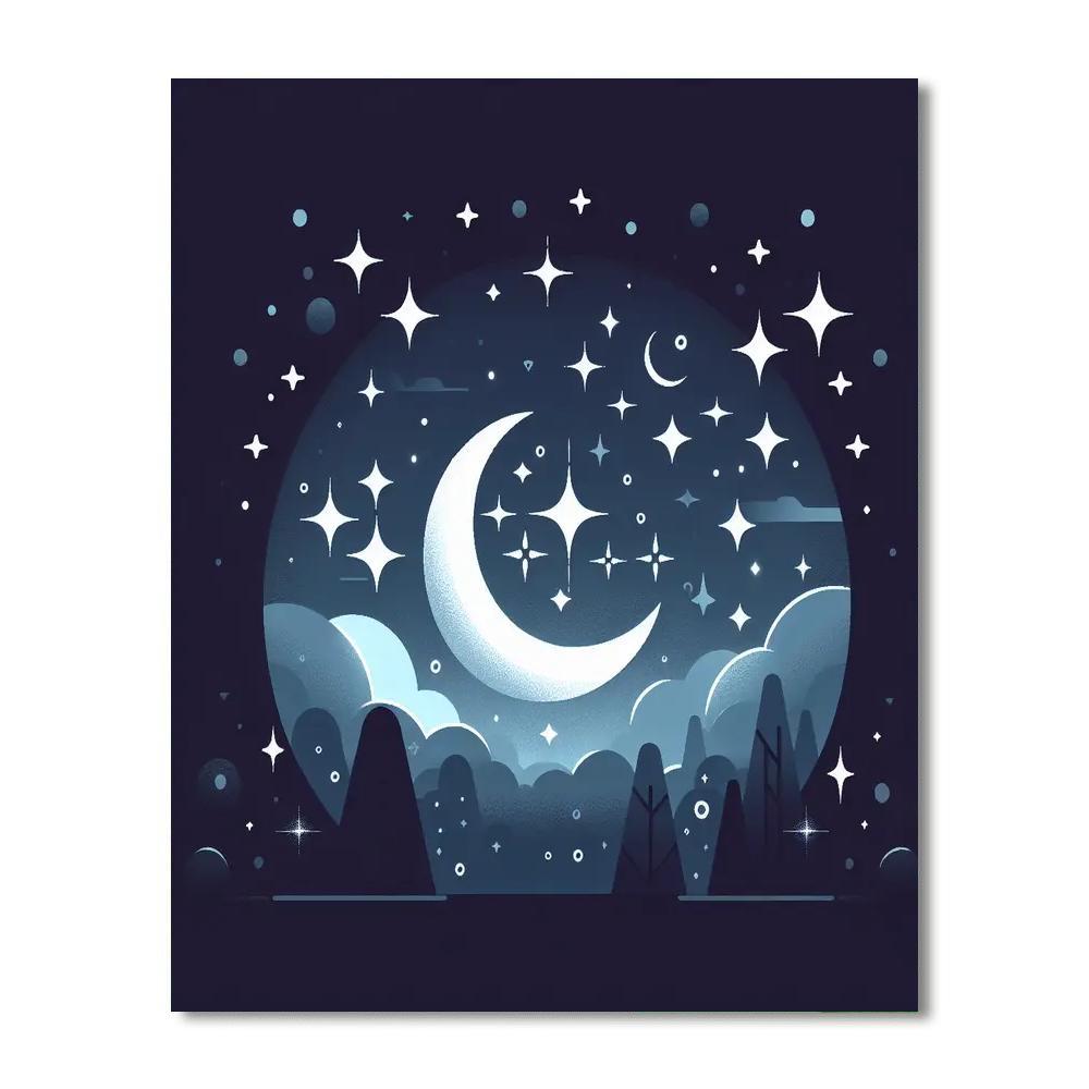 Midnight Moon Magic Numbered Painting Kits