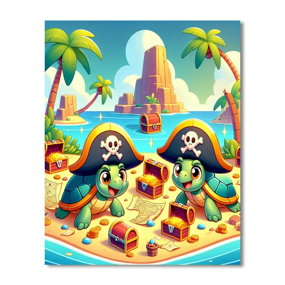 Treasure Island Turtles Numbered Painting Kits