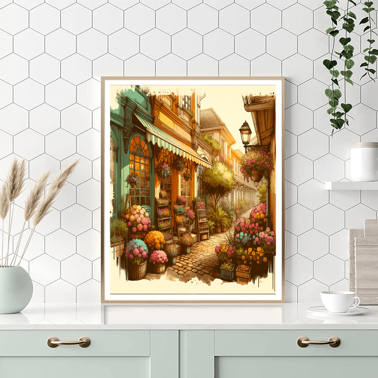 Charming Old Town Alleyway Paint By Numbers Art