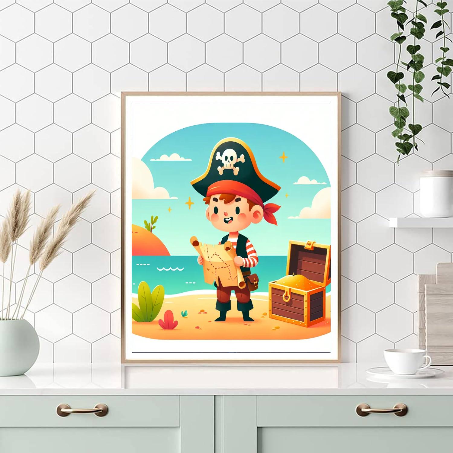 Pirate's Seaside Treasure Hunt Numbered Painting Kits