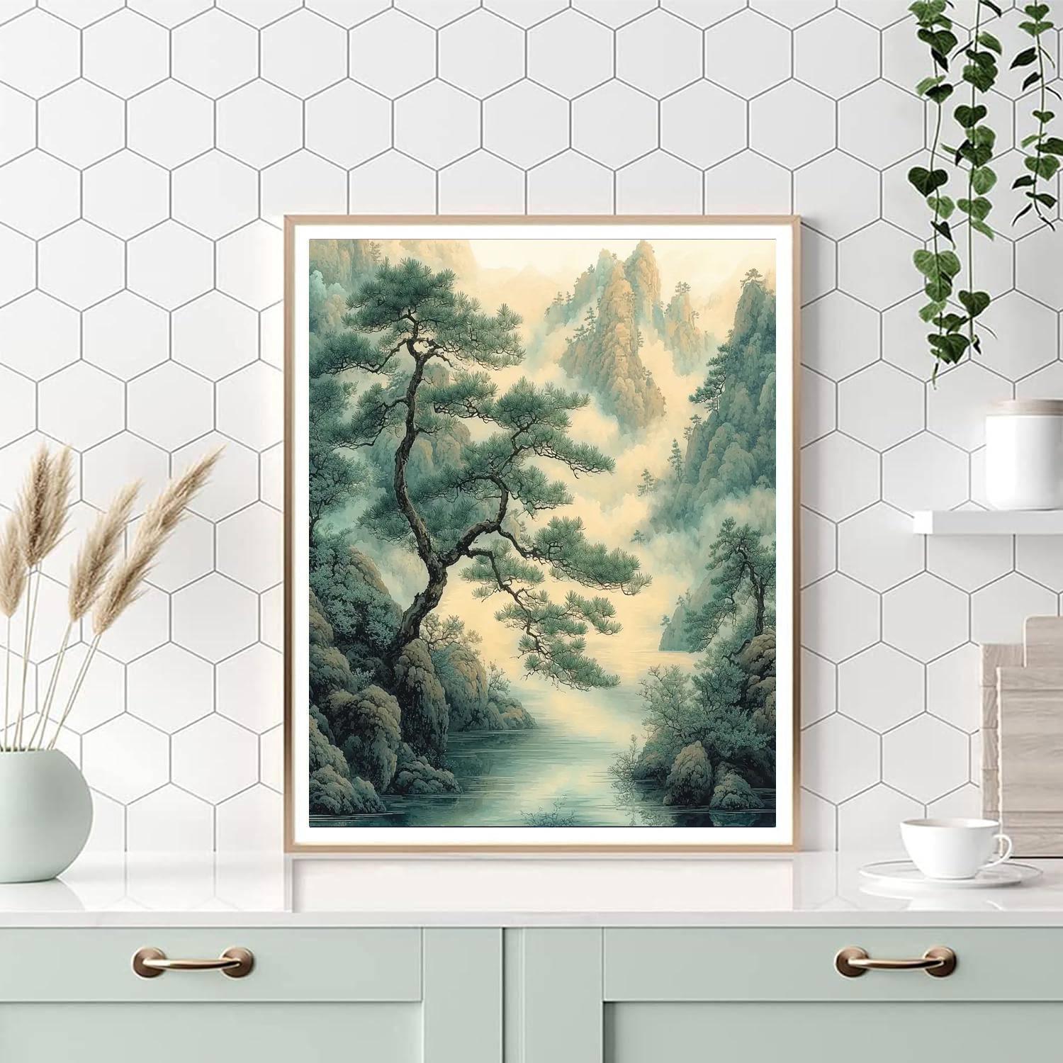 Zhao Mengfu Inspired Whispers Of Wind Through Pines  Paint By Number