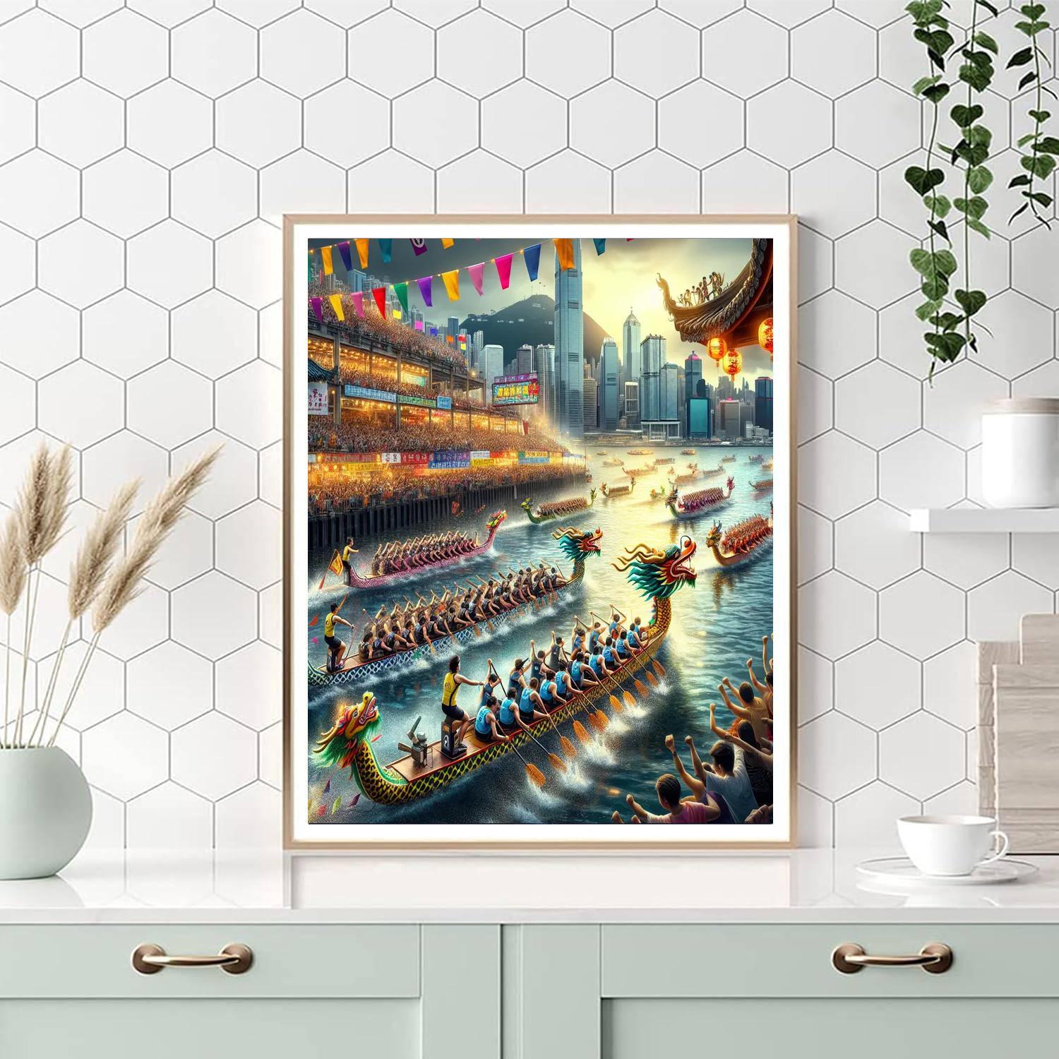 Hong Kong Dragon Boat Festival Number Painting