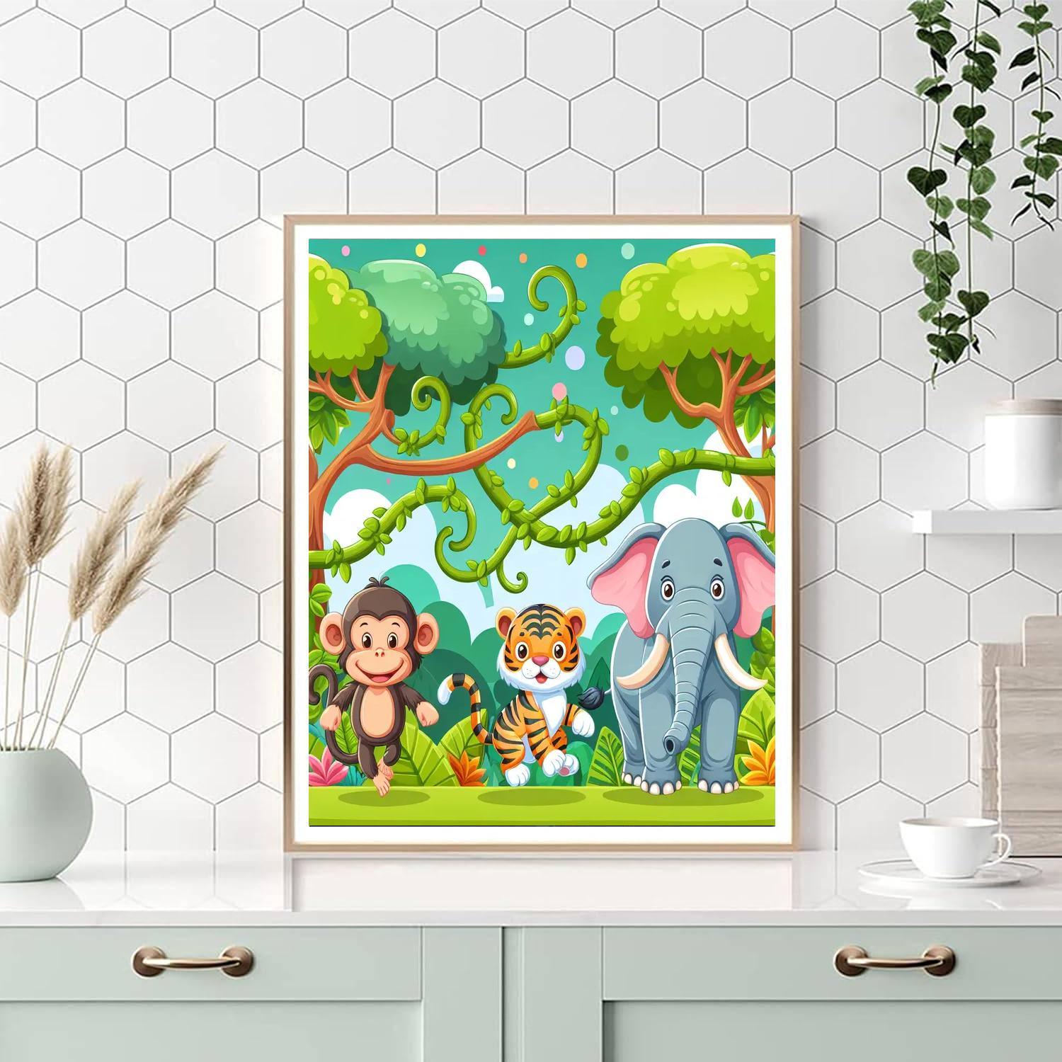 Friendly Jungle Explorer Painting By Numbers Kit